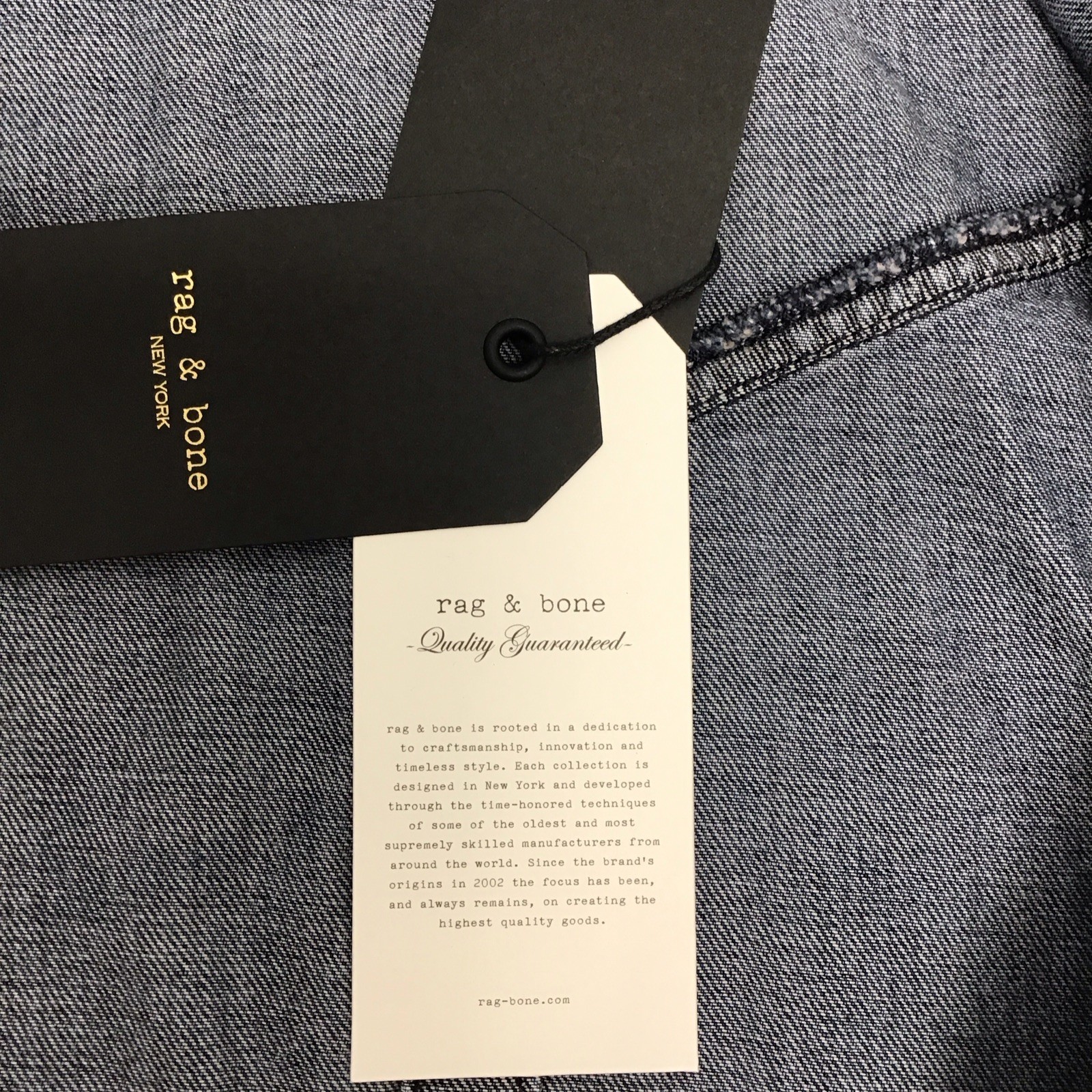 NWT Rag & Bone Mia Belted Midi Jeans Dress in Medium/Dark Wash Blue Size S/P