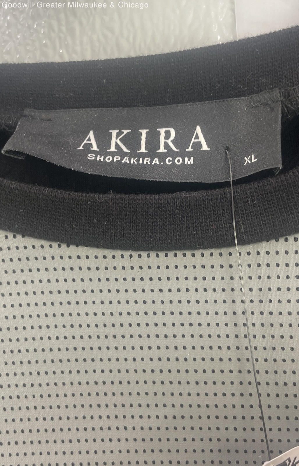 Akira Womens Black Gray Solid Bodycon Dress XL Long Sleeve All Season