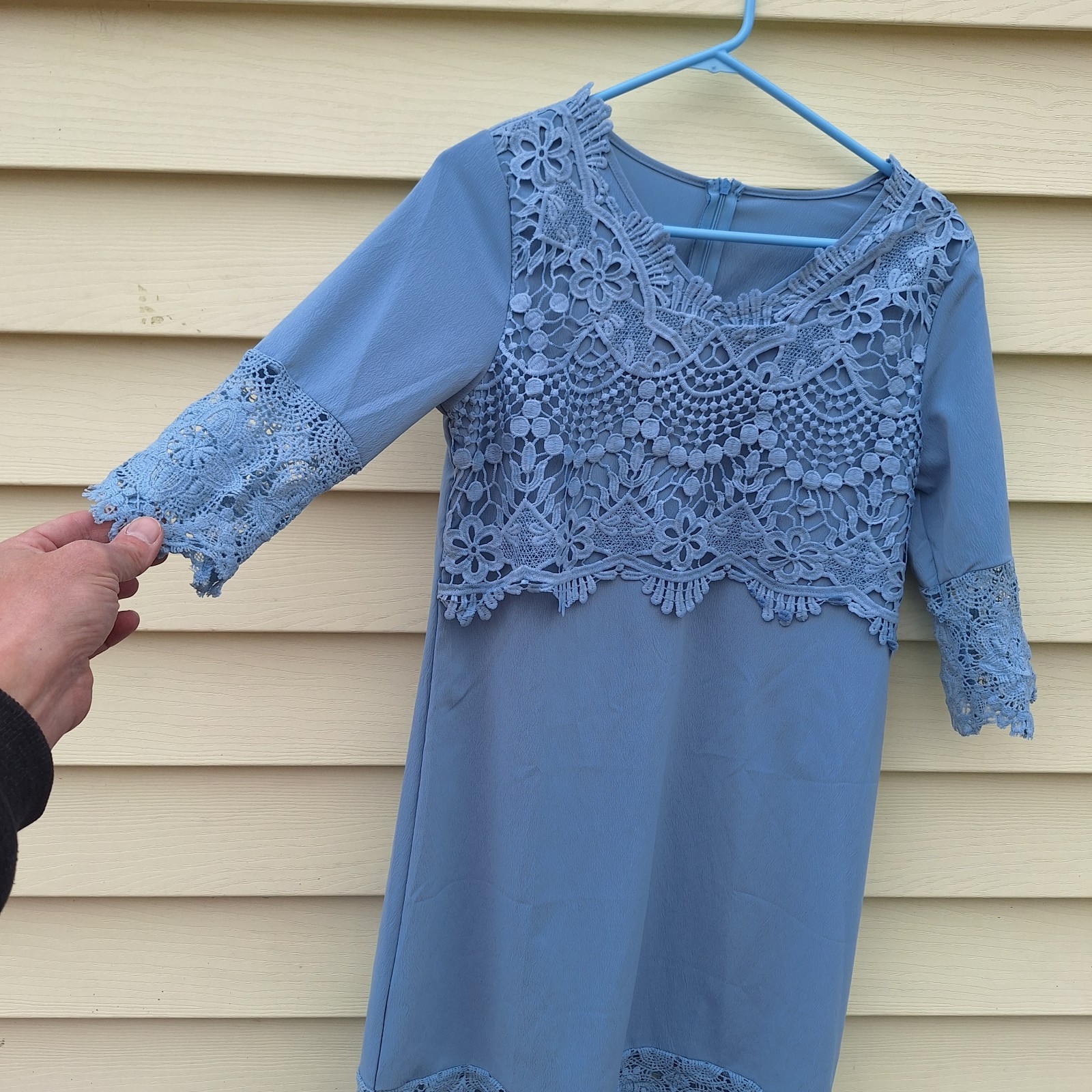 Womens Lace Floral Fairy Midi Dress Sz M Boho Hippie Coquette Cottagecore Gypsy