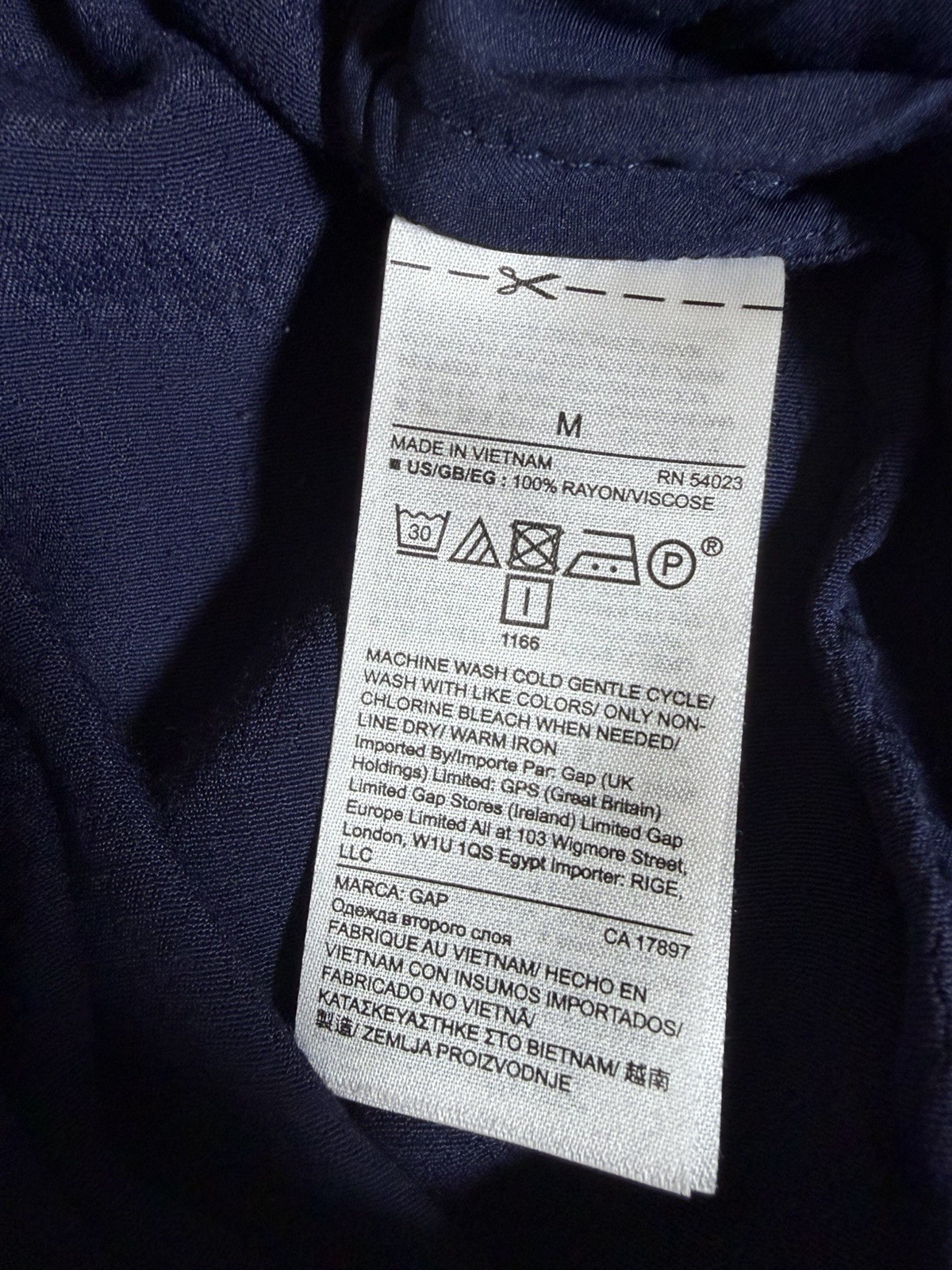GAP Navy Maxi Dress~M~Button Front Rayon Crepe Tie Waist Versatile Office Party