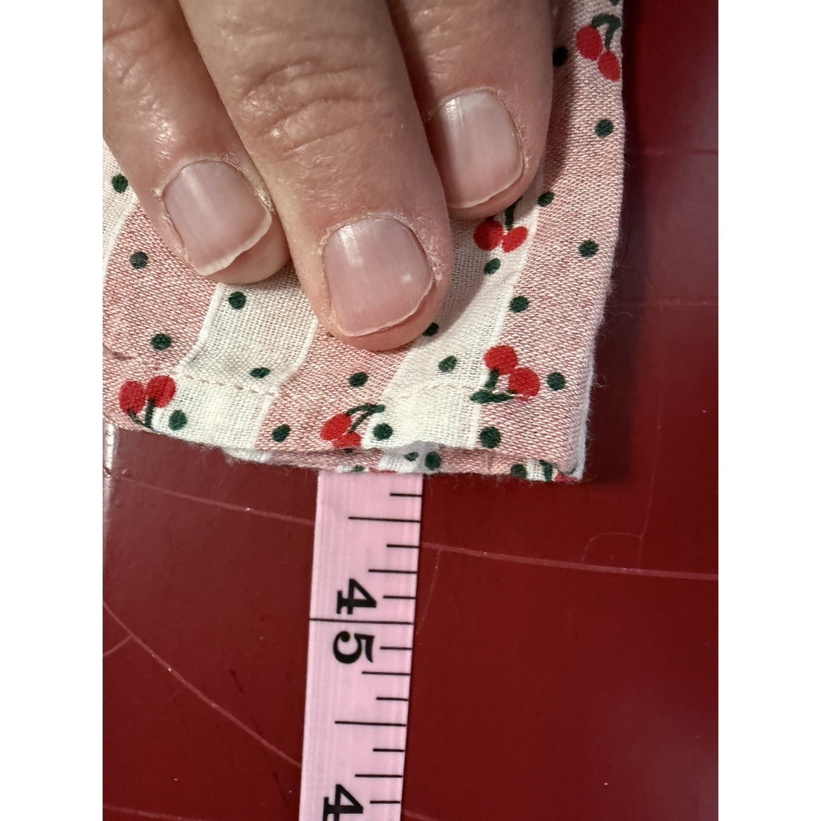 Cherry Print Shirt Swing Dress Size 4 Stripe Retro Rockabilly Unique Vintage