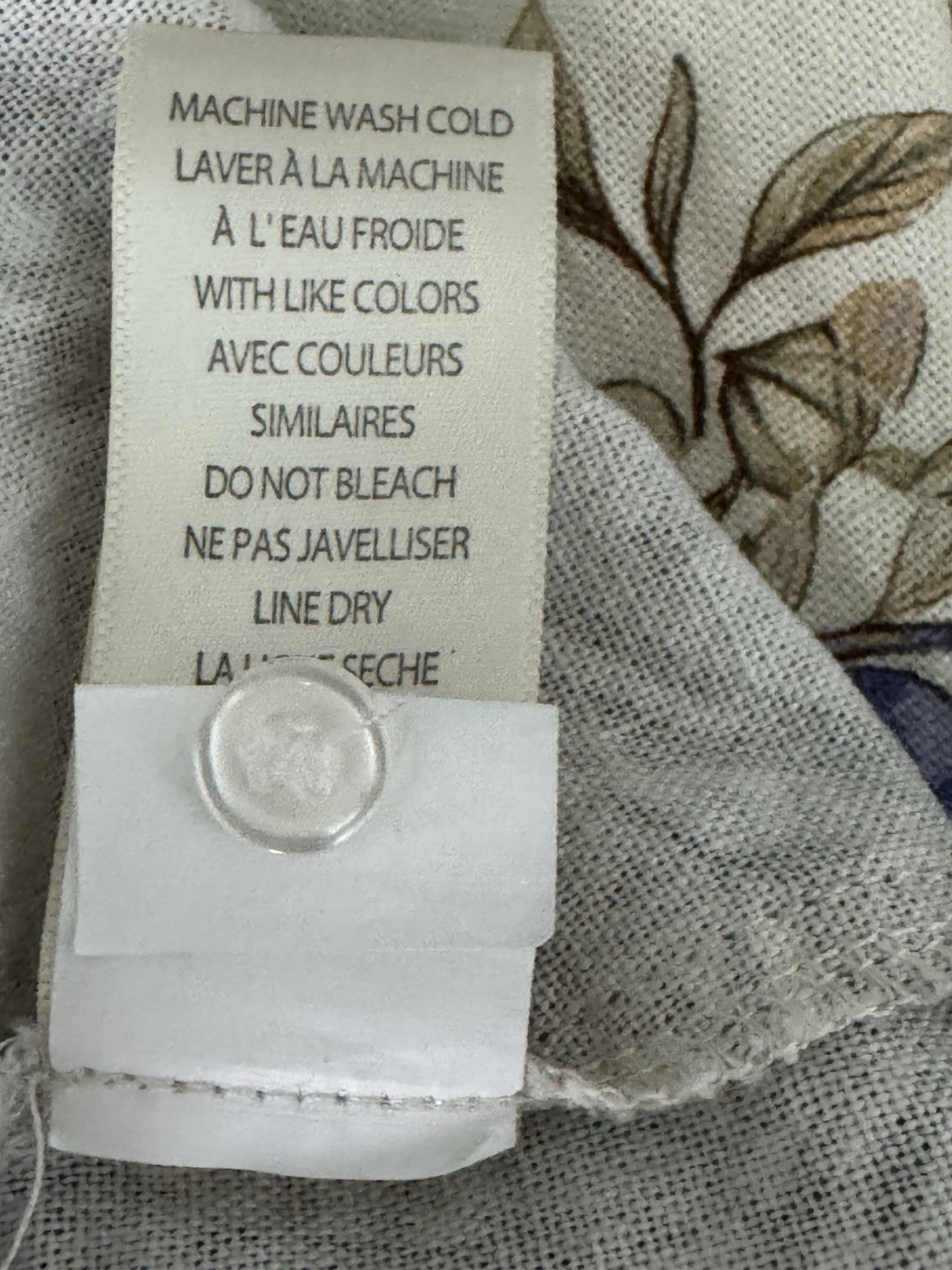 Max Studio London Floral Rayon Linen Dress Sz M Sleeveless Midi Cream Blue