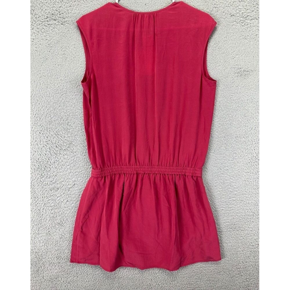 Joie Silk Dress Womens Medium Pink Wrap Dress Sleeveless Ladies NEW