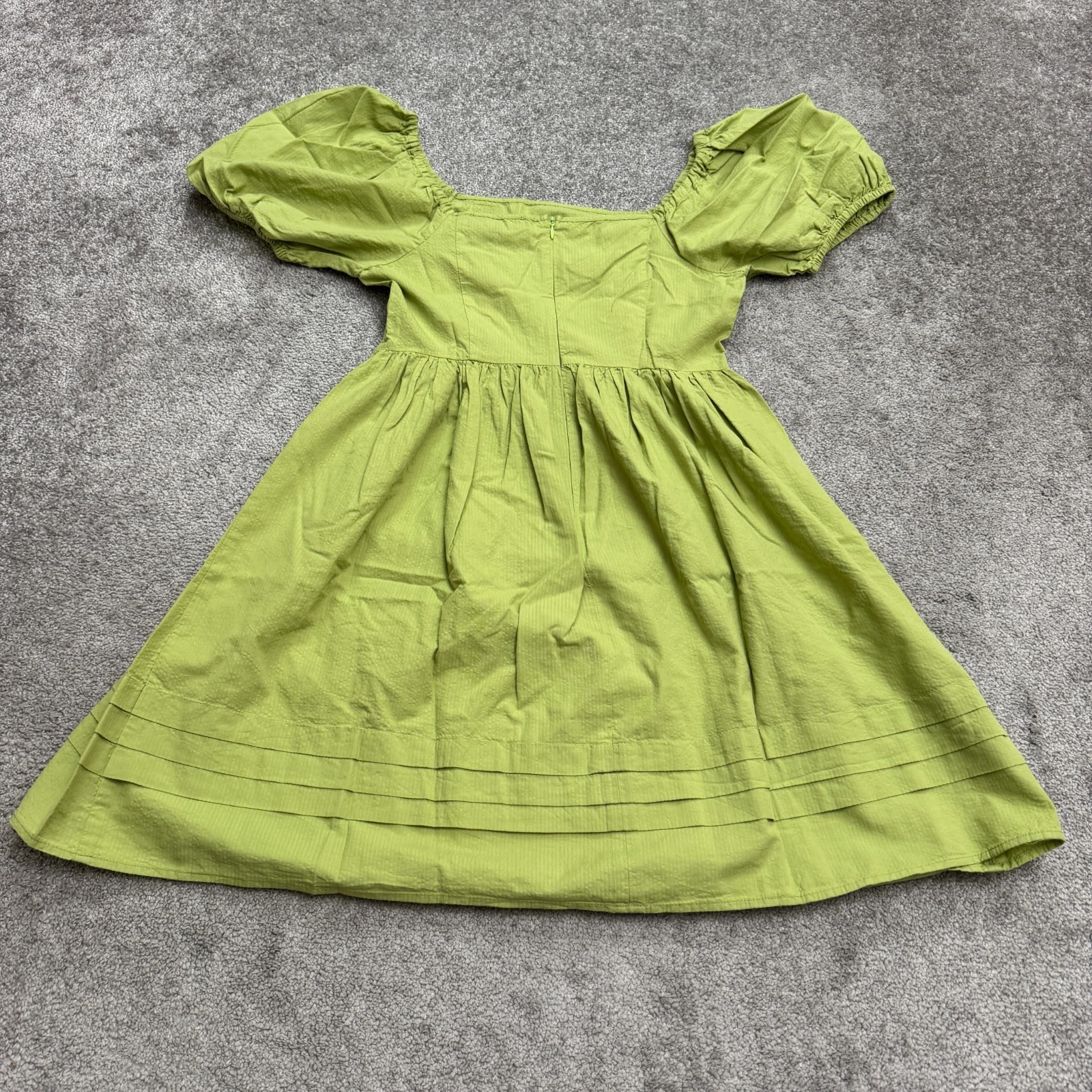 Princess Highway Modcloth Sanda Puff Sleeve A-Line Mini Dress Women 10 Green NWT