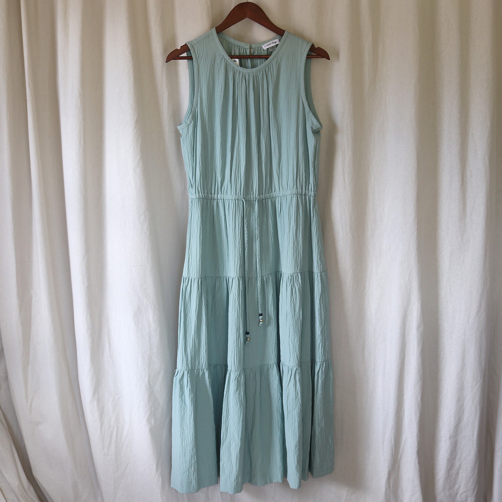 Mint Green Calvin Klein Maxi Dress Sleeveless Womens’s Size 12 M/L