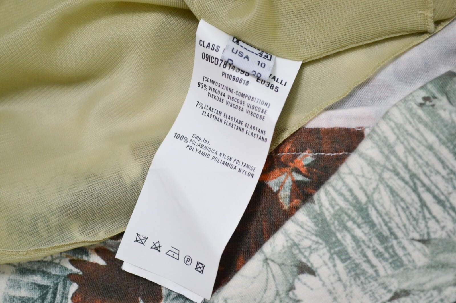 Class Roberto Cavalli Designer Autumn Forest Printed Dress Size I 44 US 10 F 40