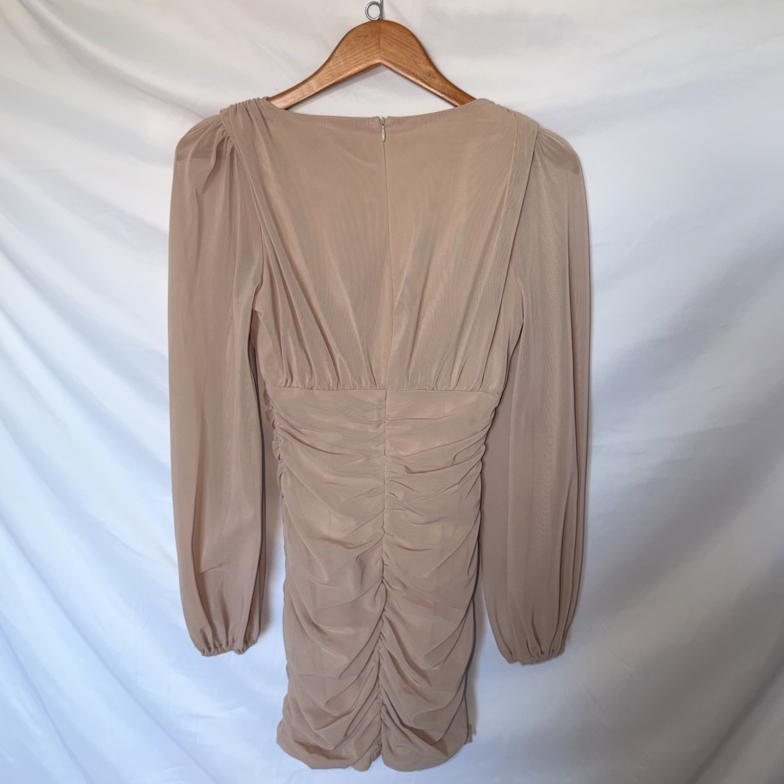 Brand New With Tags PLT Stone Mesh Balloon Sleeve Y2K Mini Bodycon Dress Size 4