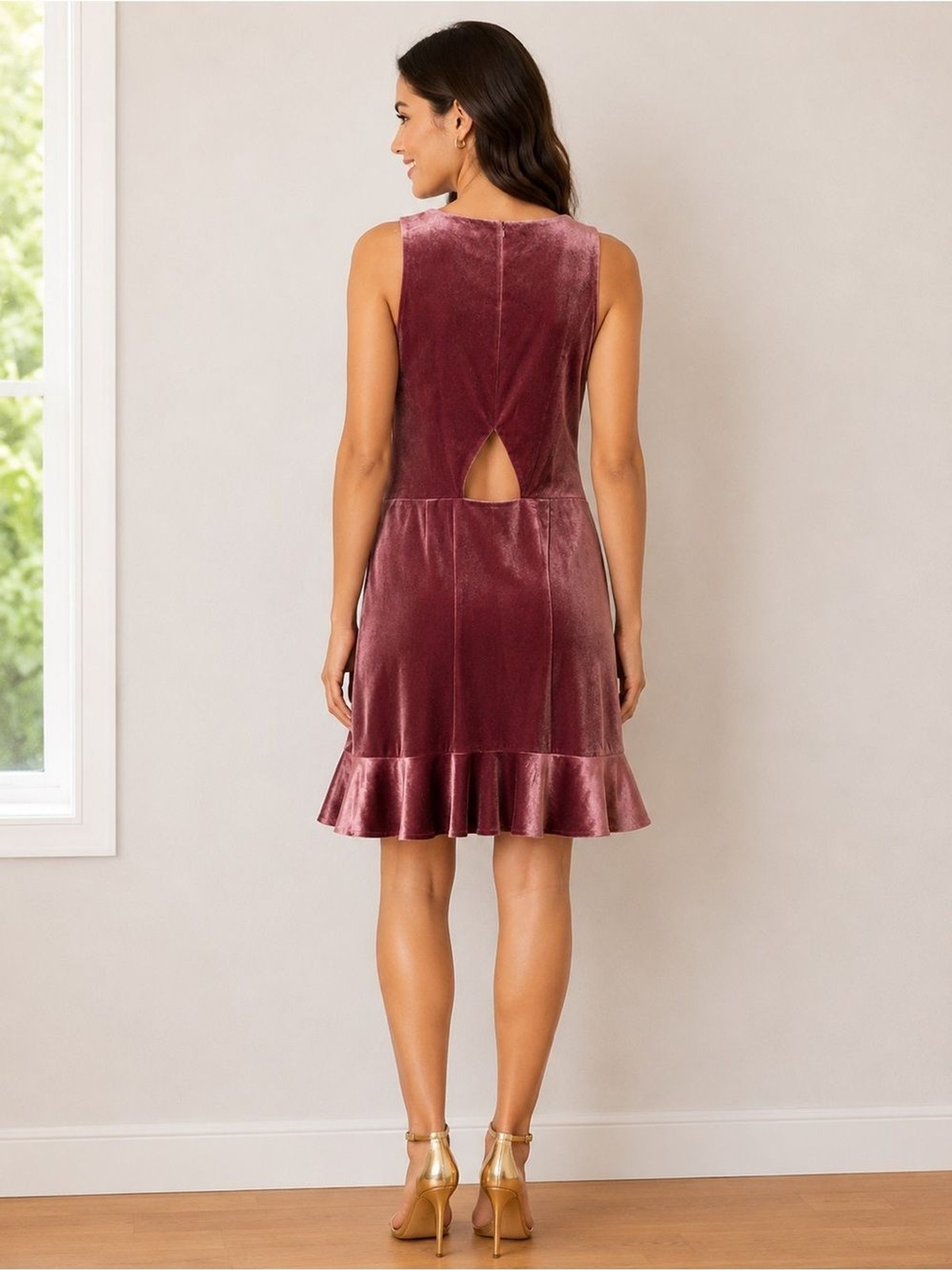 Rebecca Minkoff Velvet Ruffle Hem Dress Size 10