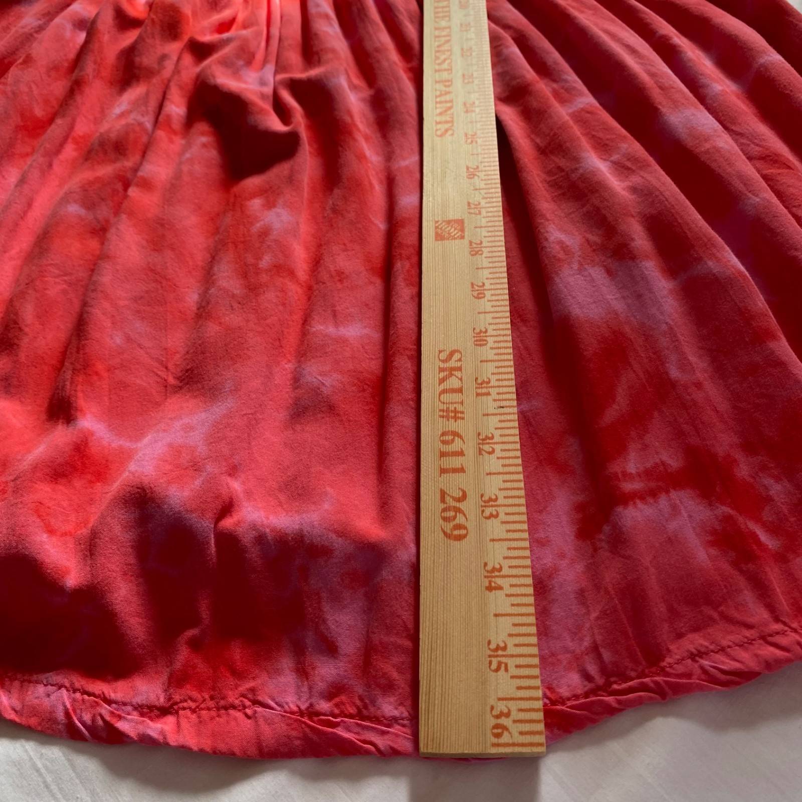 Go Fish Clothing & Jewelry Co Midi Sleeveless Dress Sz L Floral Red Pink Beachy