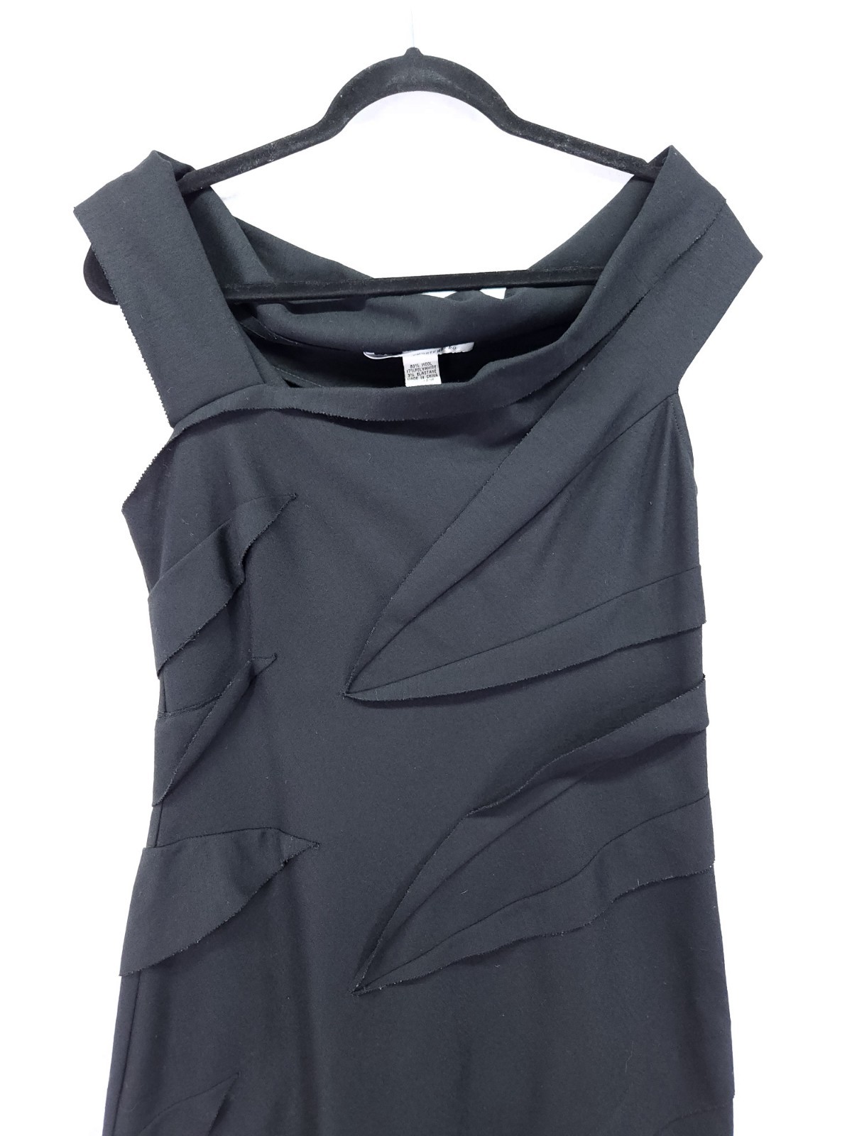 Diane Von Furstenberg Women Wool Blend Sheath Dress Size 12 Black