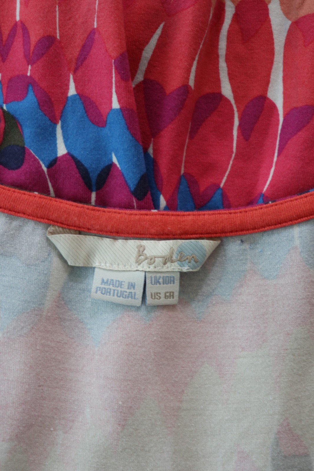 Boden Pink Blue Rainbow Stretchy Jersey Knit Sleeveless Long Maxi Dress Women 6R