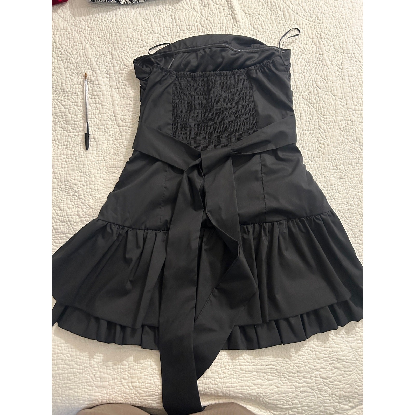 NWT Cotton Candy LA Strapless Ruched Mini Dress Black Medium Retail $68