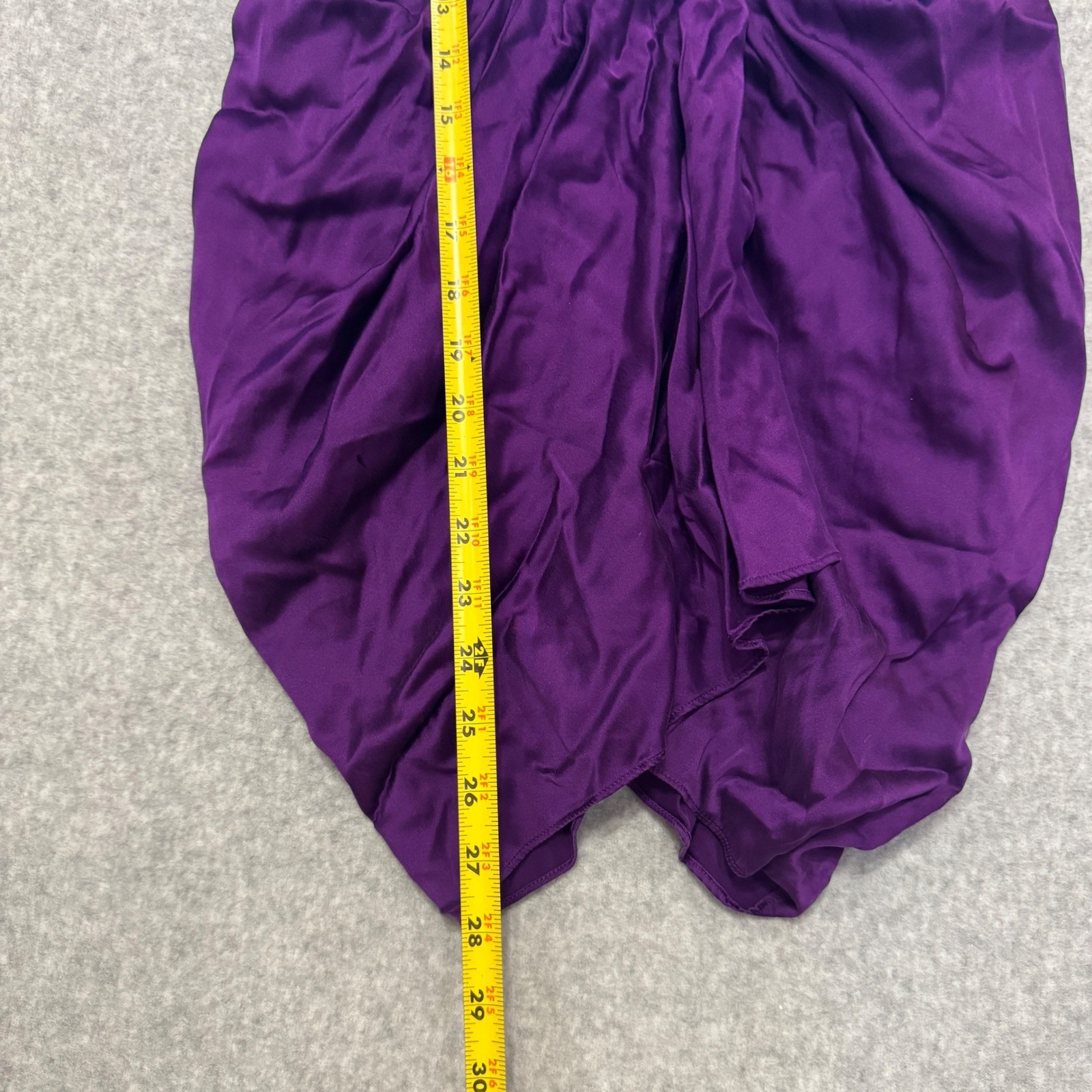 Bebe Purple Silk Blend Strapless Pleated Sequin Floral Cocktail Dress S Y2K