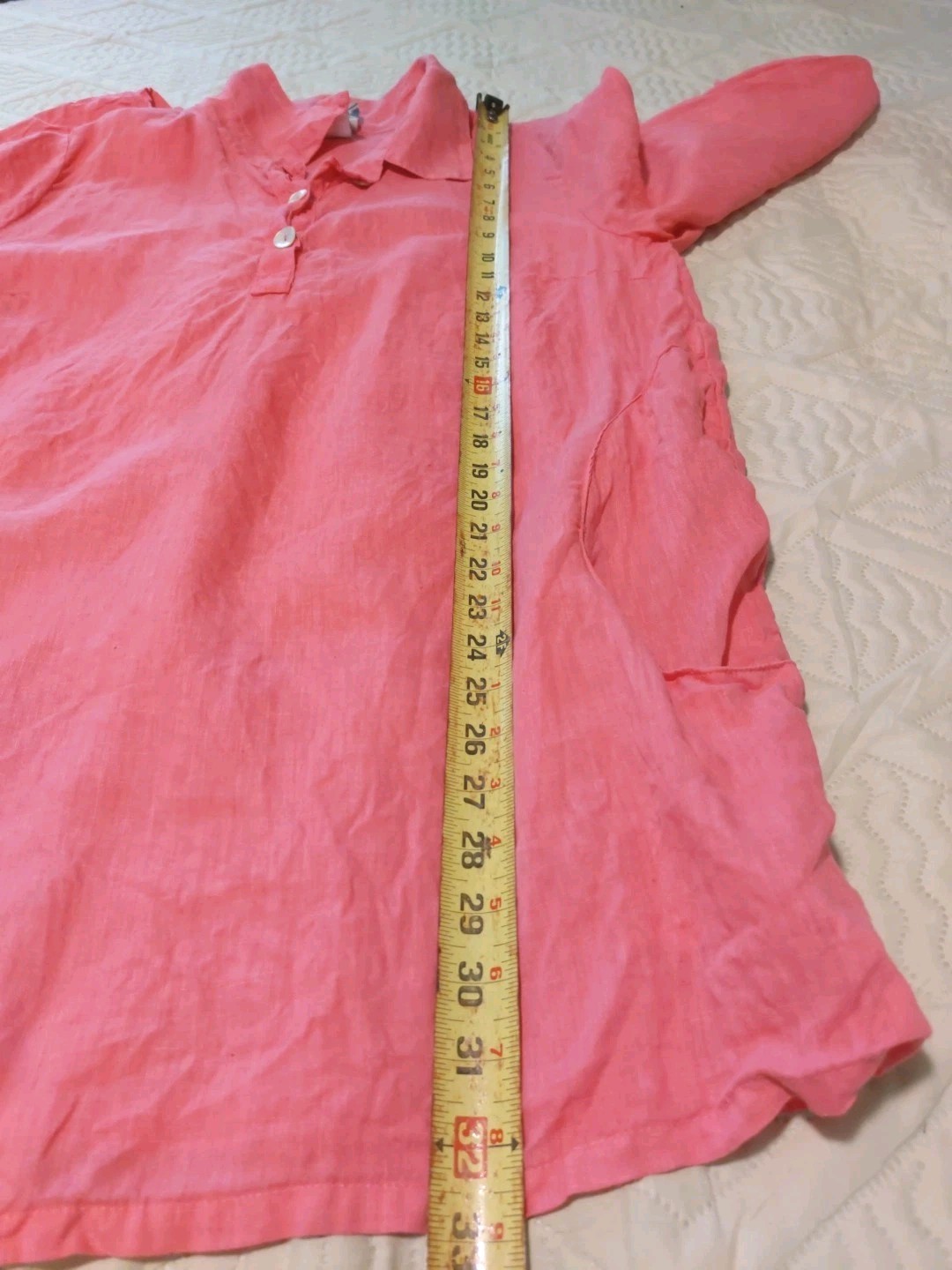 Match Point Tunic Top Mini Dress Small Wide 100% Linen Coastal Whimsical Boho