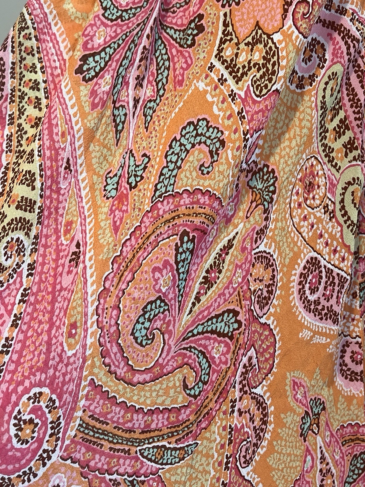 Ann Taylor Halter Silk Midi Dress Sz 2 Paisley Boho Y2k Summer Wedding Tropical