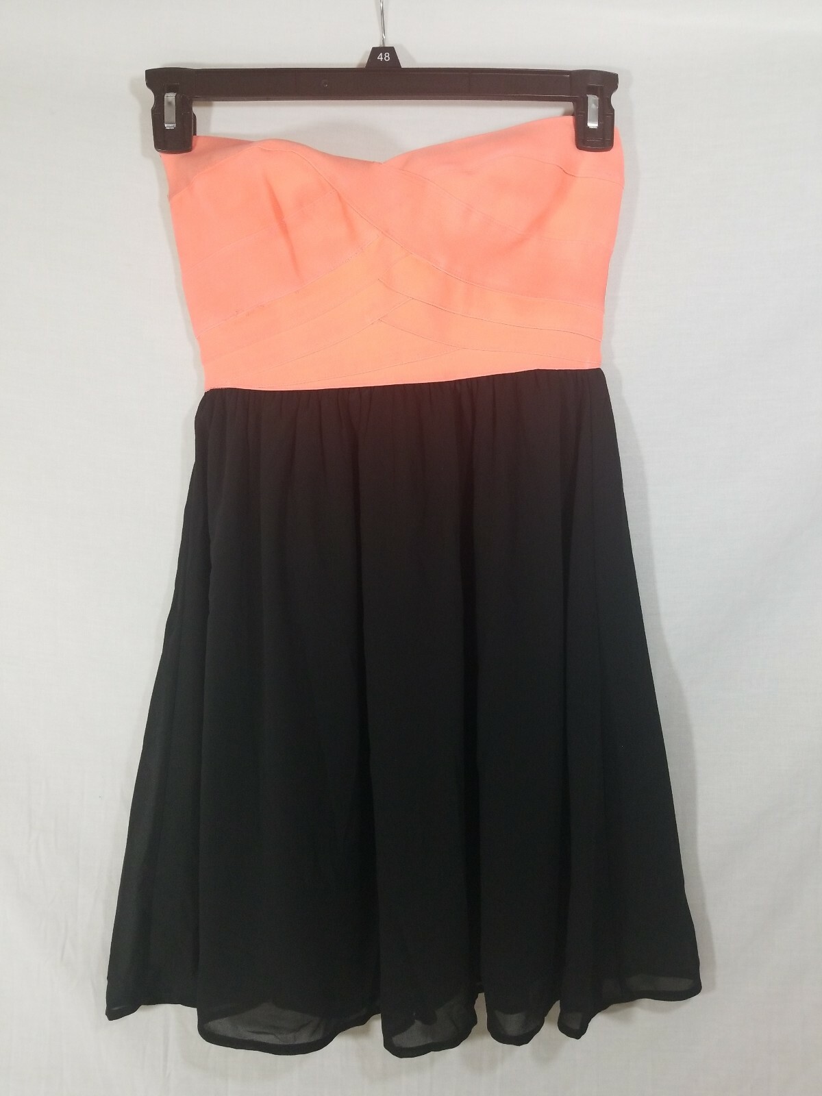 Ya Los Angeles Neon Pink Black Fit And Flare Dress Size S
