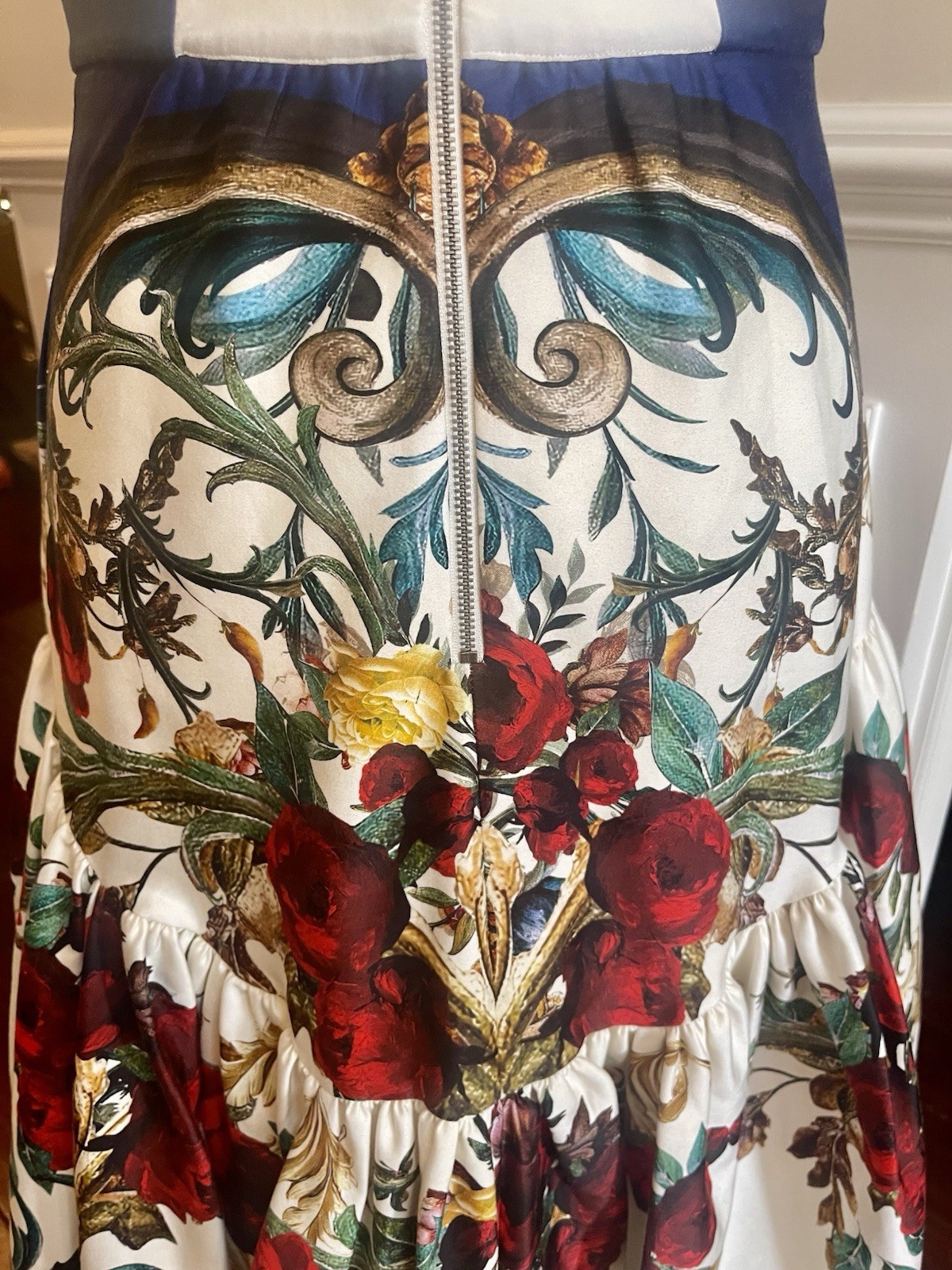 Alice and OLIVIA DIANA STRUCTURED MIDI DRESS In GILDED ROSE US 6 UK /AU 10 NWT