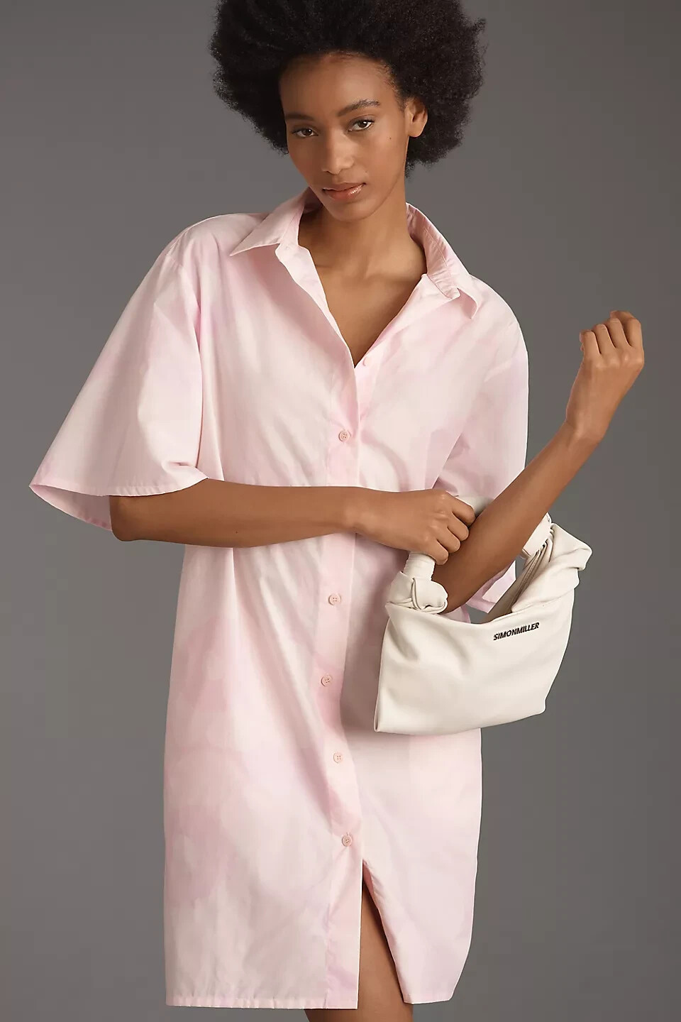 Marimekko Monoliitti Unikko 100% Cotton Poplin Dress Pink Poppy Sz 34 (Sz 4) NEW