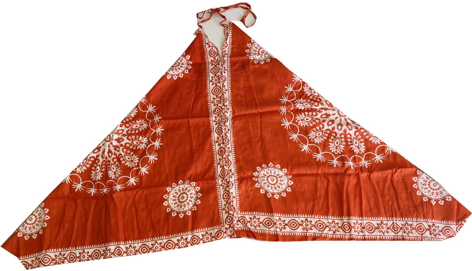 Boho Mandala Handkerchief Hem Scarf Dress Backless Spaghetti Strap Beach Lounge