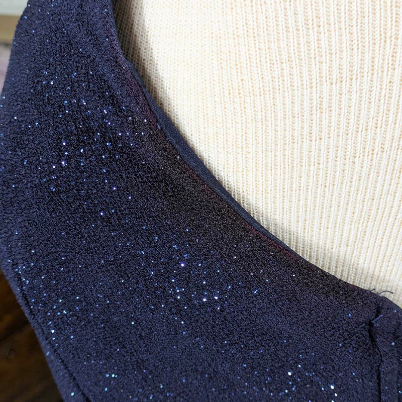 Scott McClintock Millennium 2000 Halter Gown Womens 12 Blue Sparkle Sequin Y2K