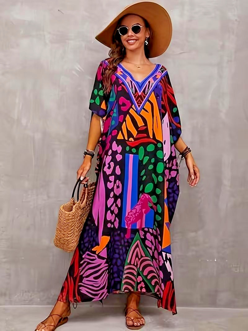 Caftan Plus One Size – Bohemian Style Loose – Beach Kaftan Dress