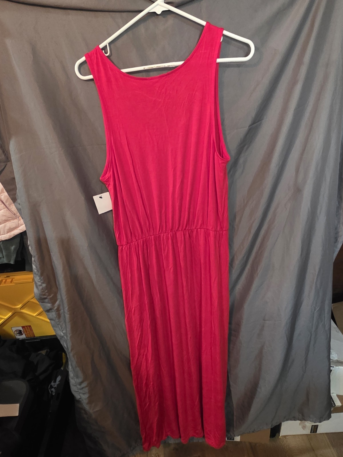 NWT Caslon Jersey Stretch Sleeveless Maxi Dress Red Size M