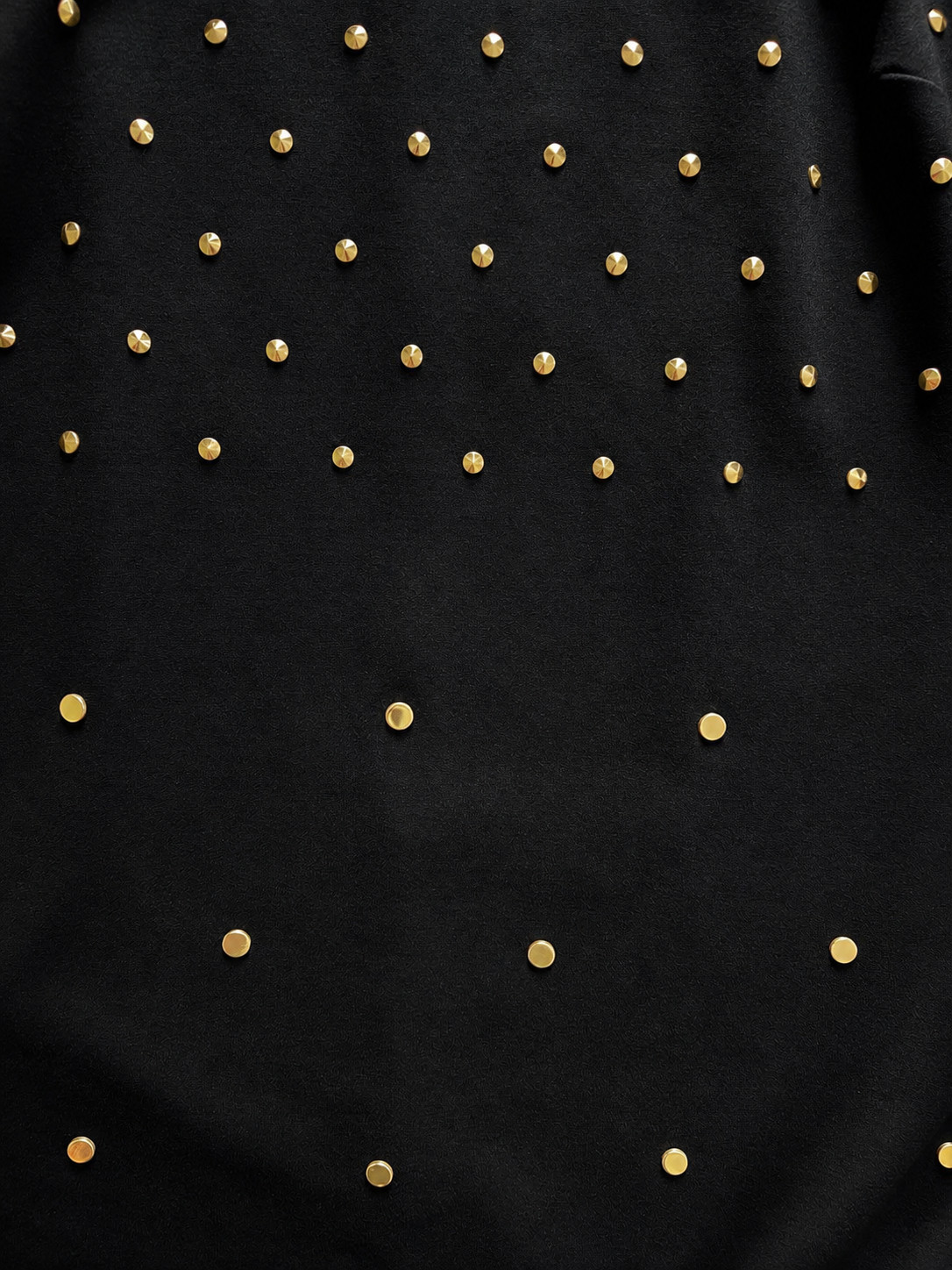 Michael Michael Kors Black Studded Shift Dress Gold Studs Short Sleeve Plus Size
