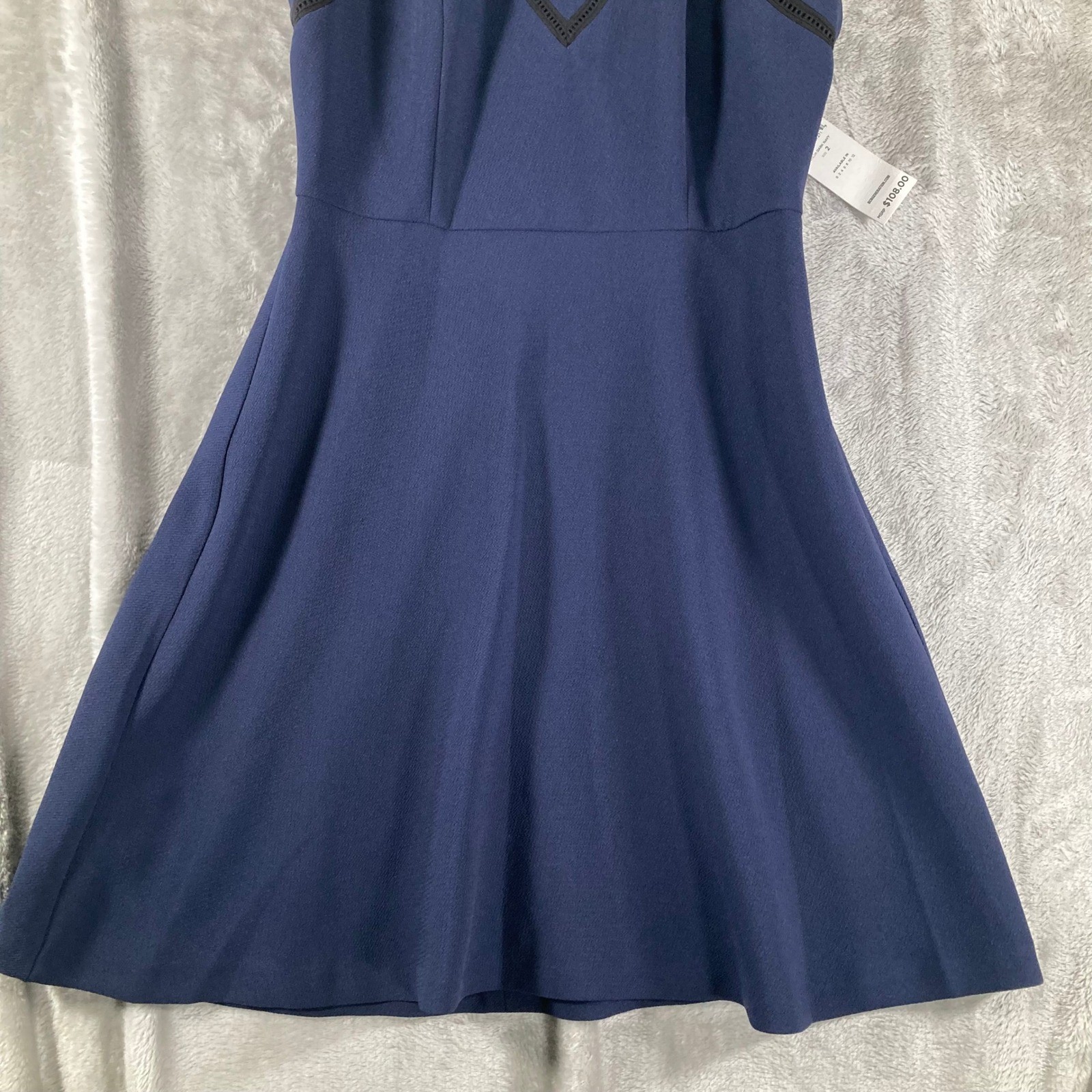 BCBGeneration Womens 2 Halter Neck Fit and Flare Dress Dark Navy GEF60L21-F1 2