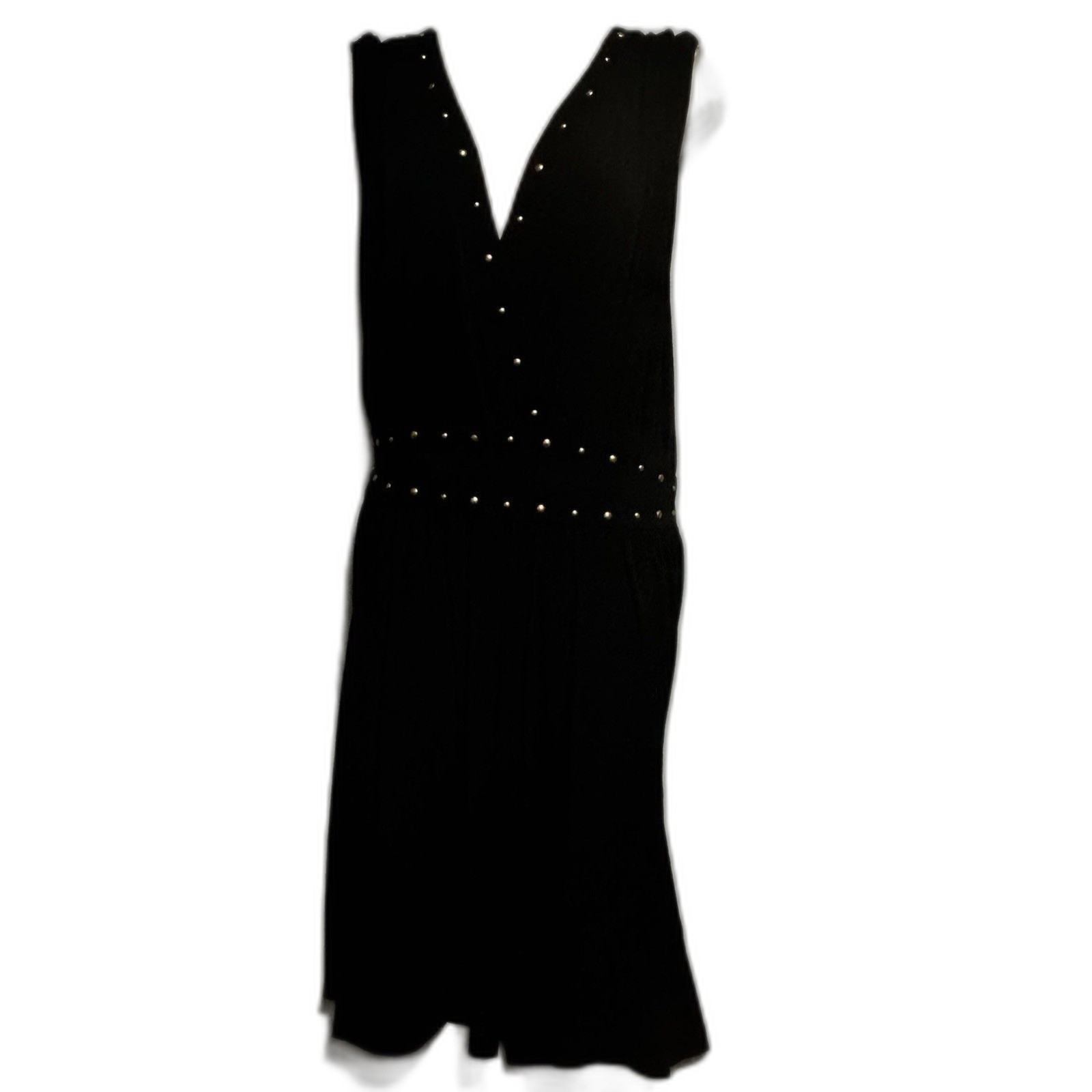Beverly Drive Black Studded Dress Stretch Slip in Dress Plus Size 16/18W NWT