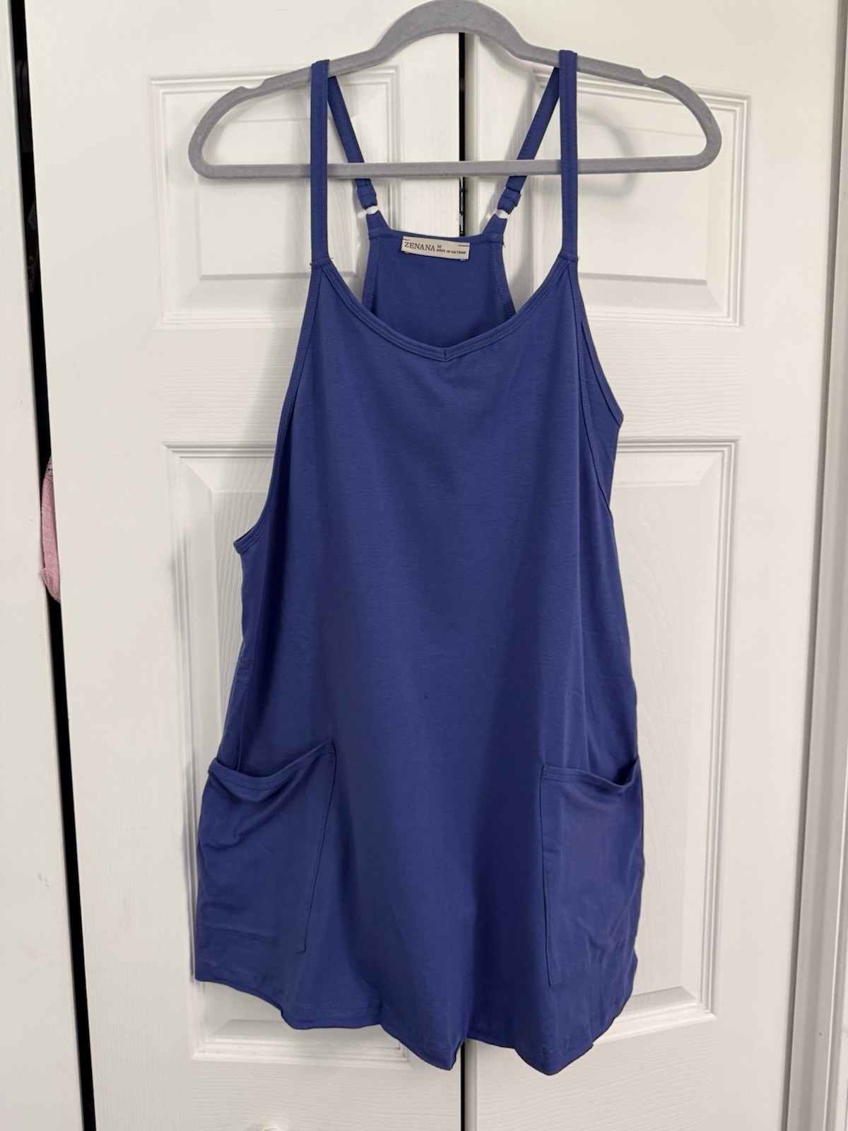 Zenana Cami Mini Dress with Built-in Romper Liner Size Medium NEW