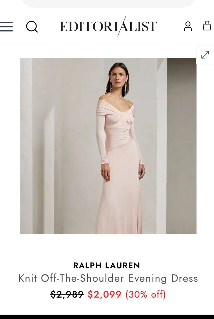 Ralph Lauren Collection Purple Label M Elegant Long Jersey Dress Pink $2990 MSRP