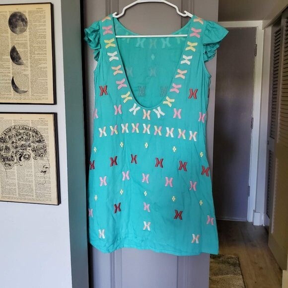 NWT All Things Mochi Sandra Embroidered Dress