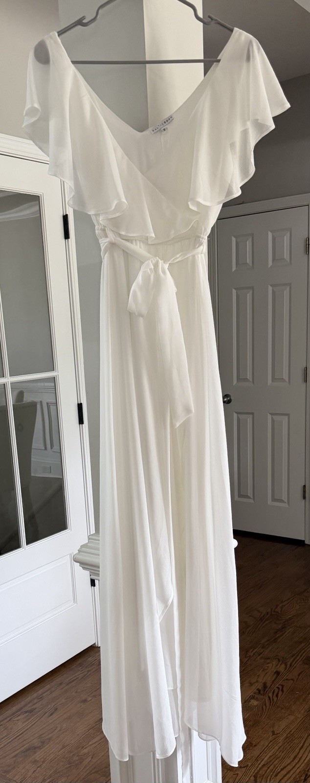 Baltic Born Women Dress Small Wedding Bridesmaid Bridal Occasion White Ruffle