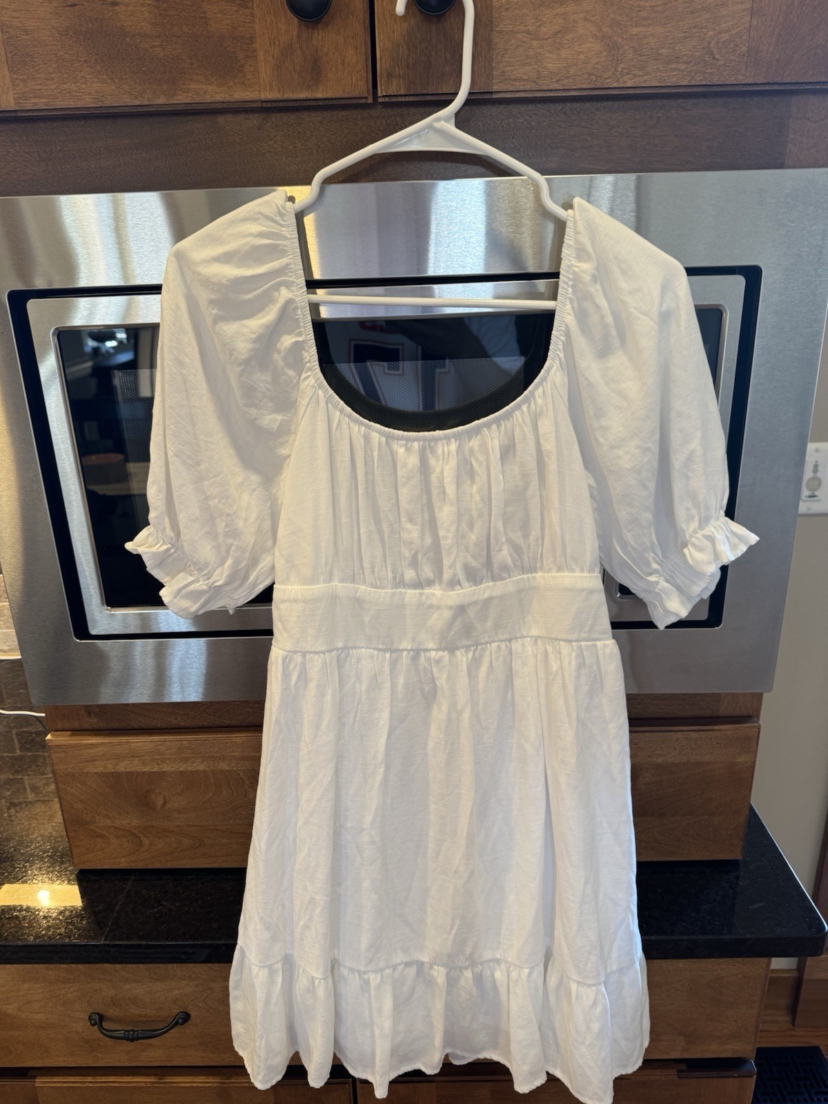 Alter’d State Women’s White Low Cut Dress With Zip And Tie Size Medium