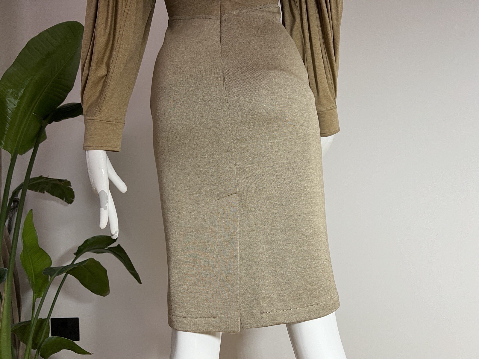 BURBERRY Cutout Gathered Wool Silk Jersey Dress Size UK 2 NEW RRP £2500