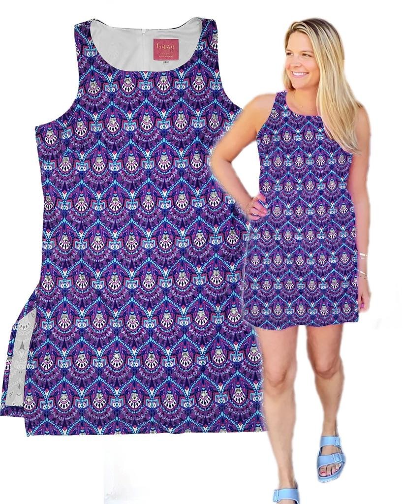 GINGY Large SUMMER DRESS SHORTS ROMPER Stretch Sports Resort Travel Cycle