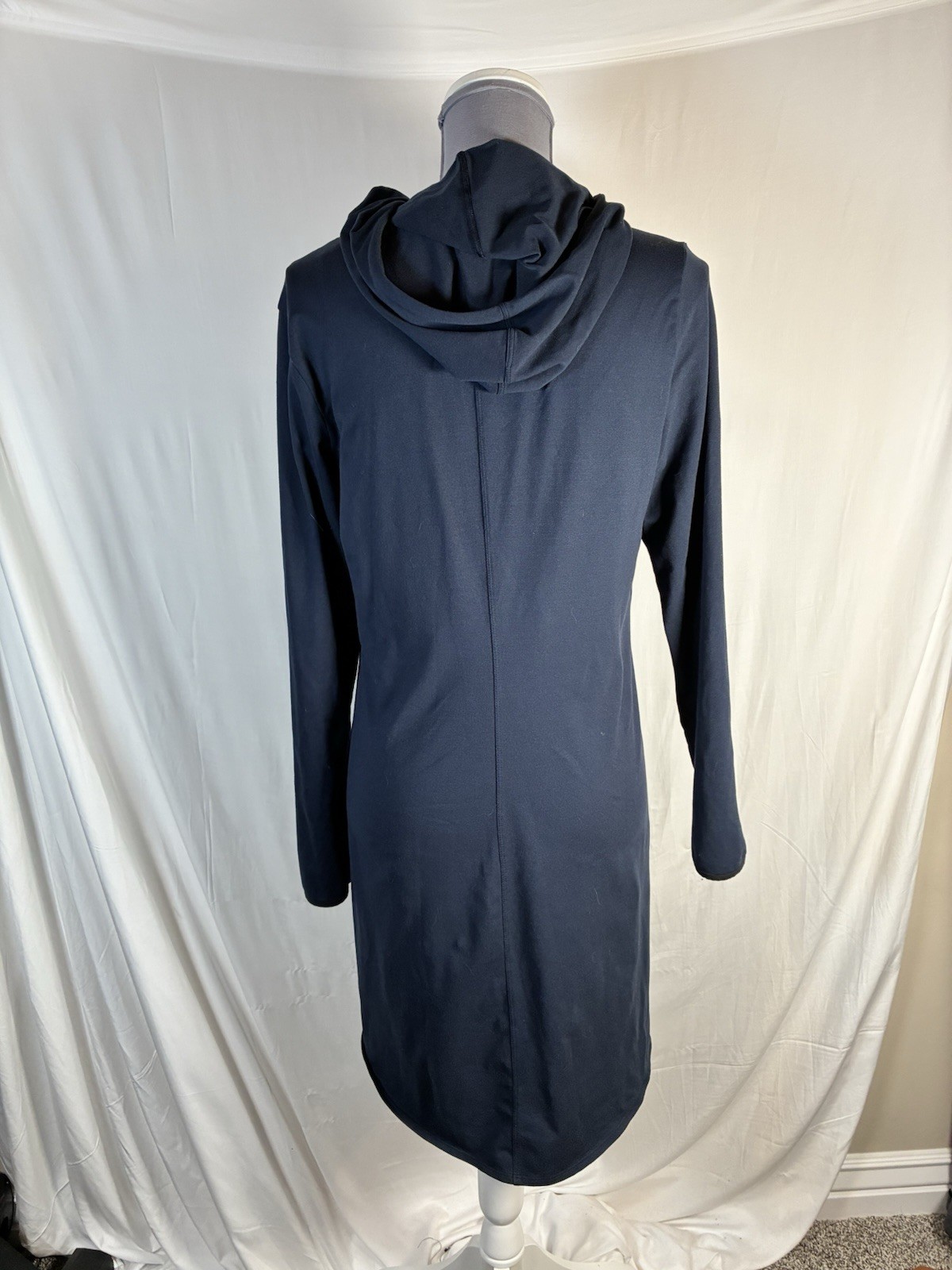 The North Face Empower Hooded Dress Navy Womens Size Large Stretch Long Sleeve