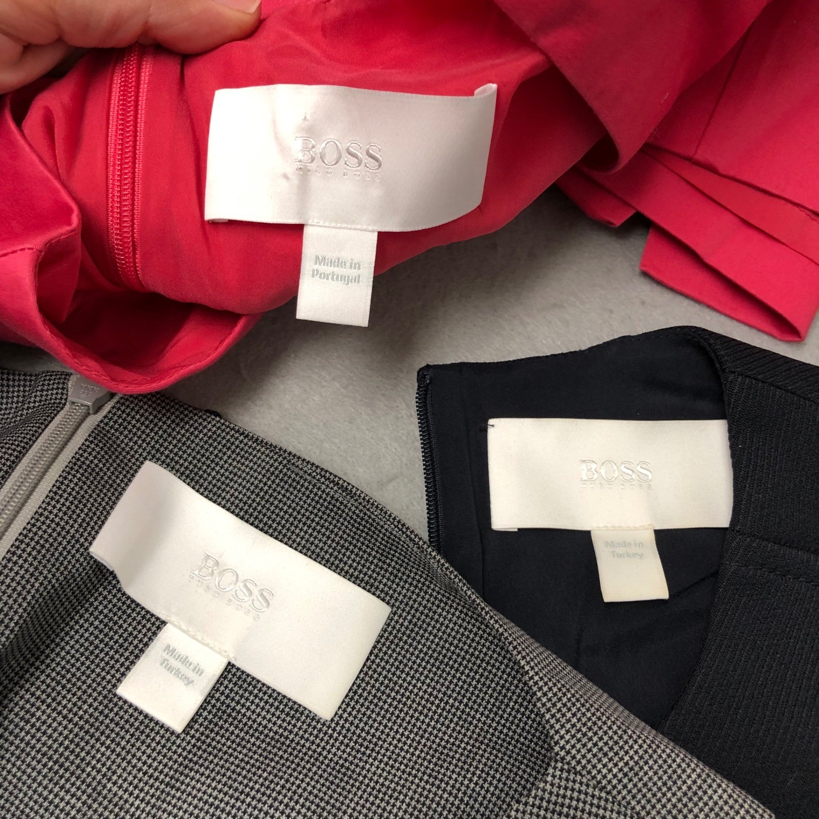 Hugo Boss Sheath Dress Bundle Womens 4 Professional Pink Grey Navy 3 Pack