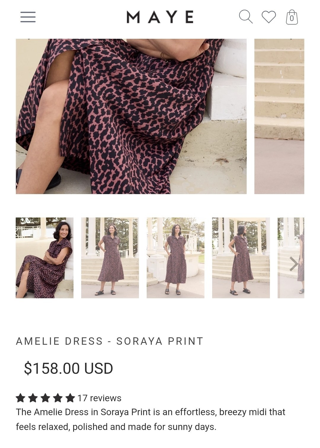 Maye Amelie Leopard Print Midi Shirt Dress XS Effortless Chic Streetwear Casual