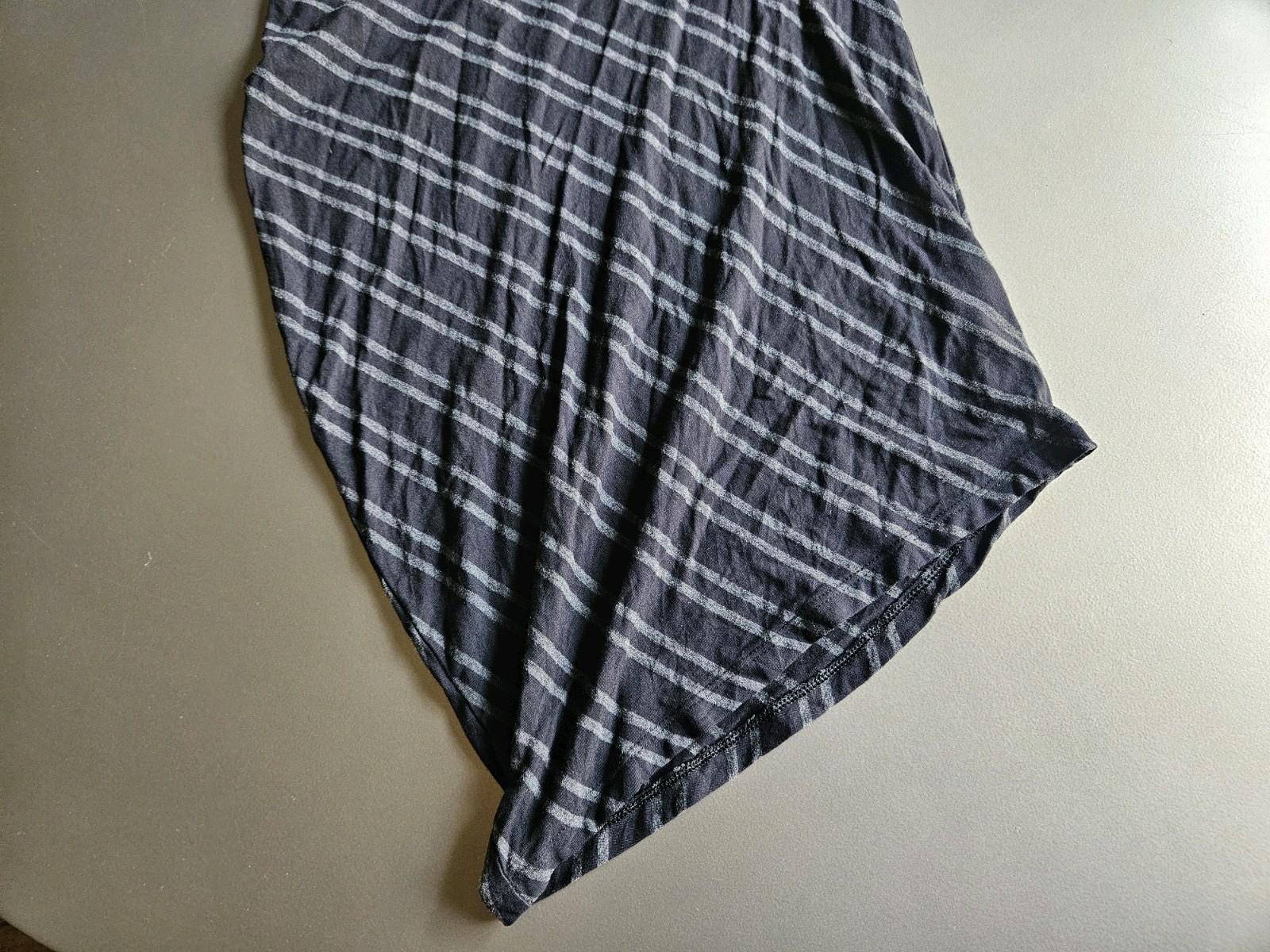 Alexander Wang Black And Gray Striped Long Sleeved Dress Size Small