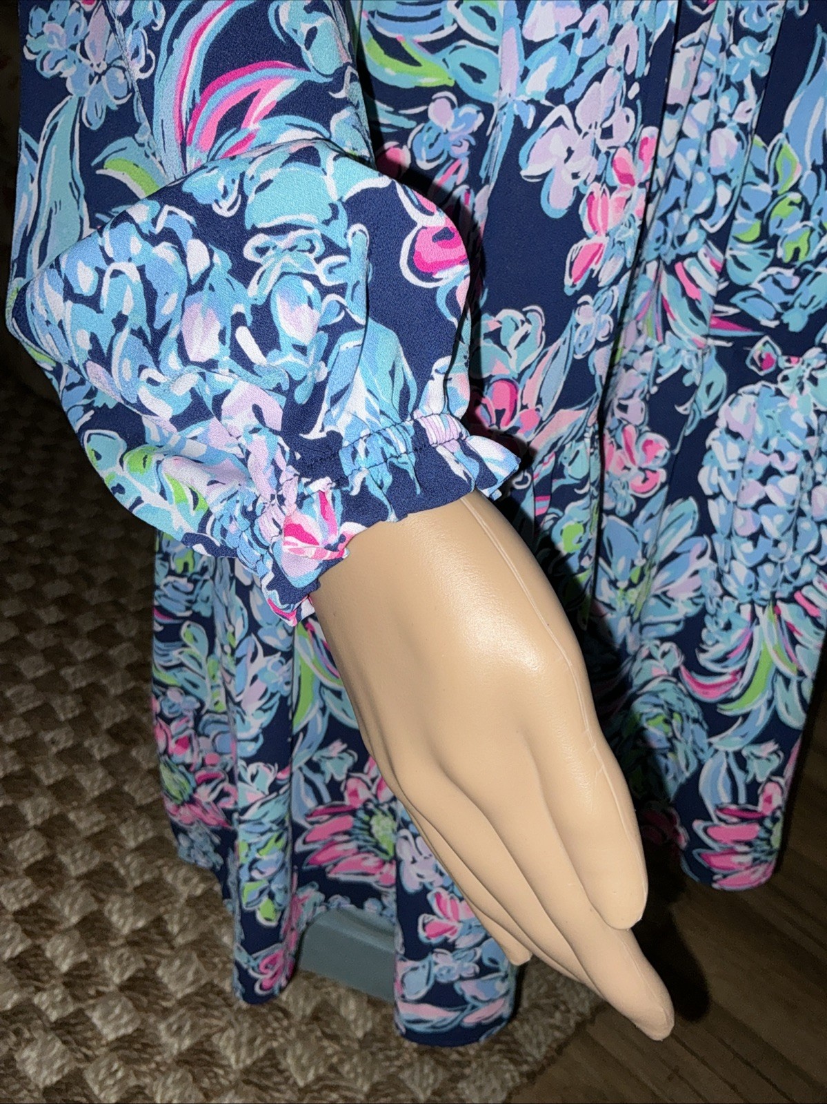 Lilly Pulitzer Winona Stretch Dress Navy Pineapple Paradise Size Small NEW