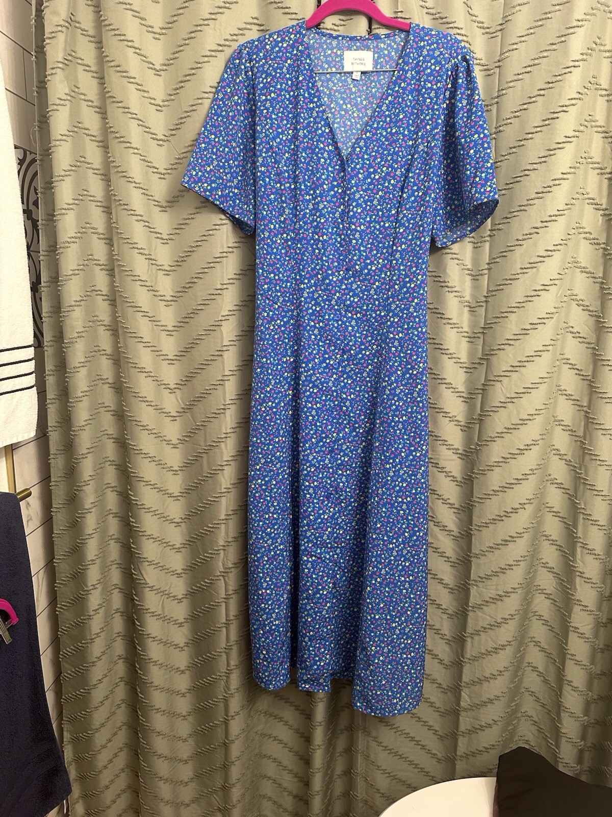 Things Between midi dress size L men Cottage core Floral print Tags: princess