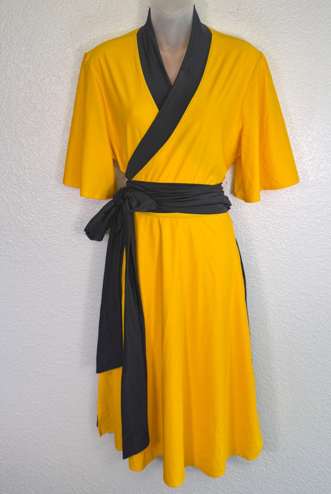 Elhoffer Dress Womens XL Wrap Cosplay Comic Con Festival Renfair Yellow Black