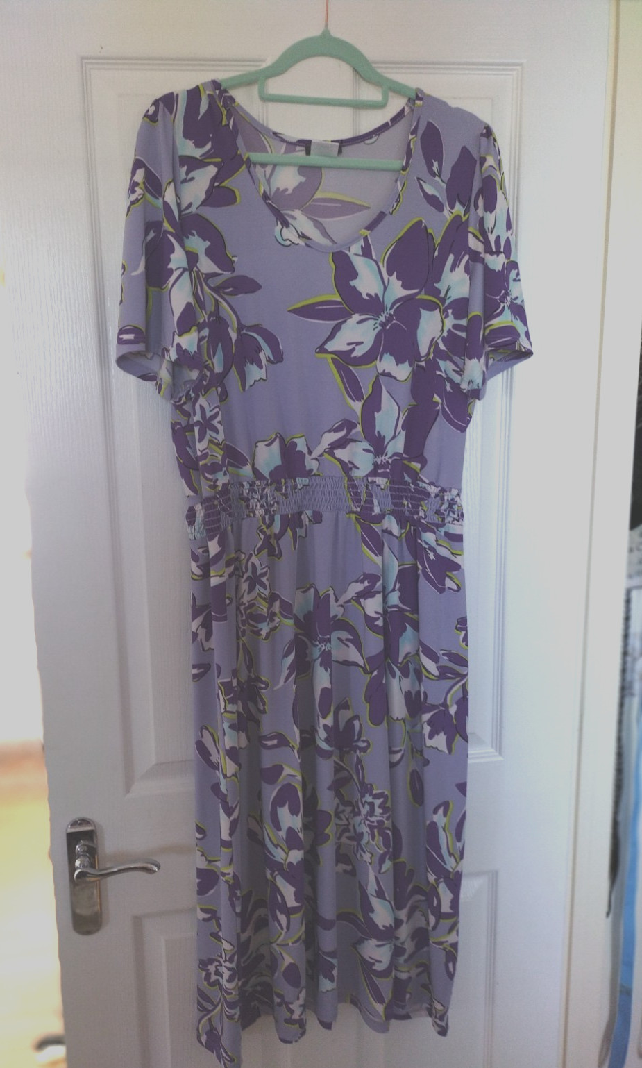 Kim and Co 2XL – Gorgeous MAUVE Multi Dress – Excellent Condition