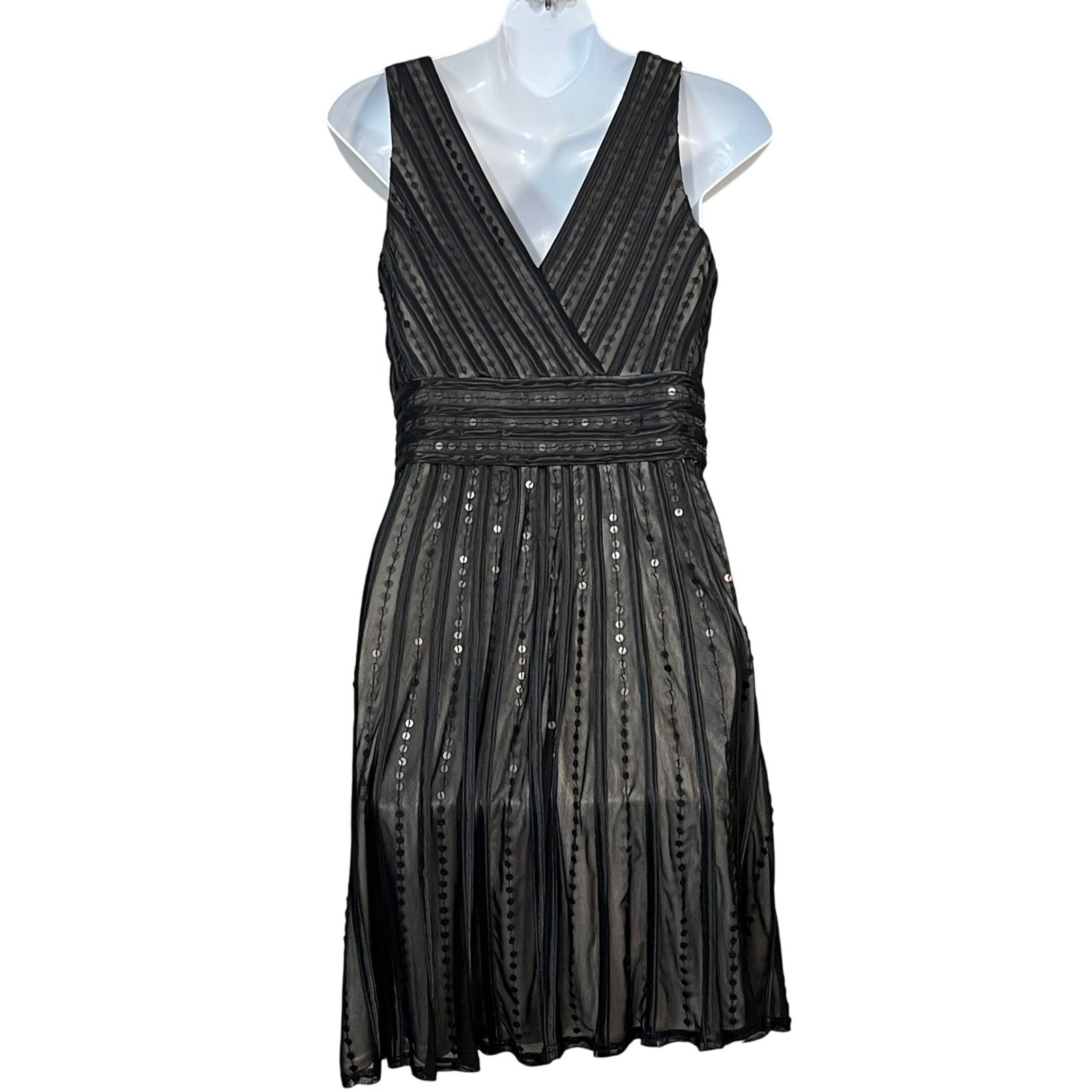 Decode 1.8 Black Sequin Sleeveless Party Event Dress Women’s Size 8