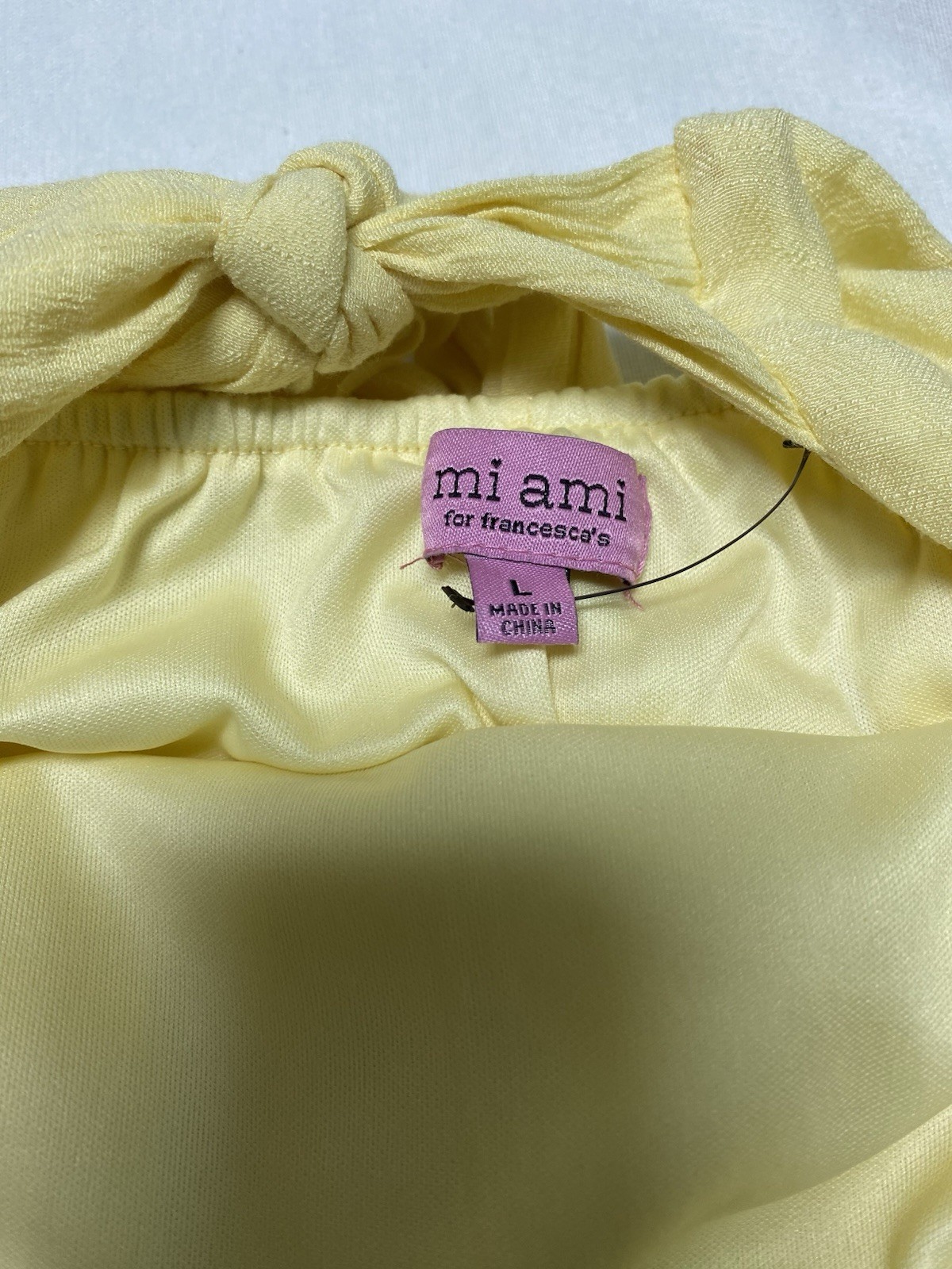 Mi Ami For Francesca’s Yellow Ruffle Sleeveless Mini Dress Size Large (k)