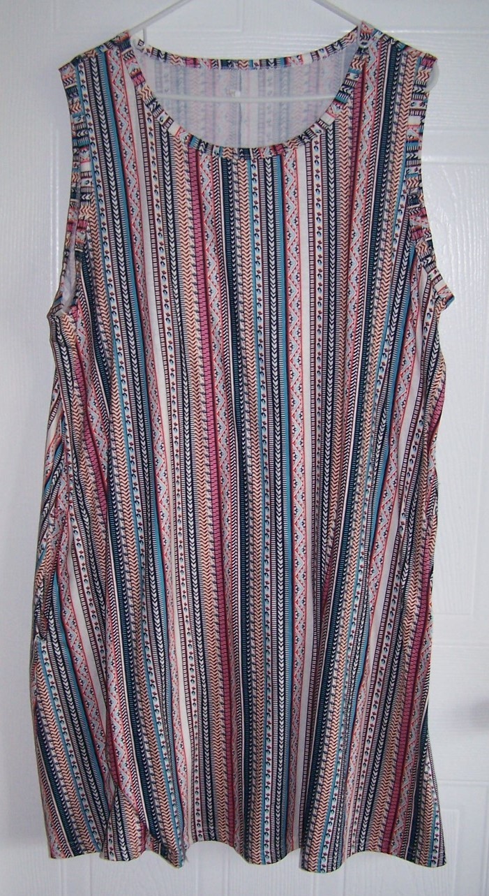 Unbranded Sleeveless Multicolor Dress Size 2XL