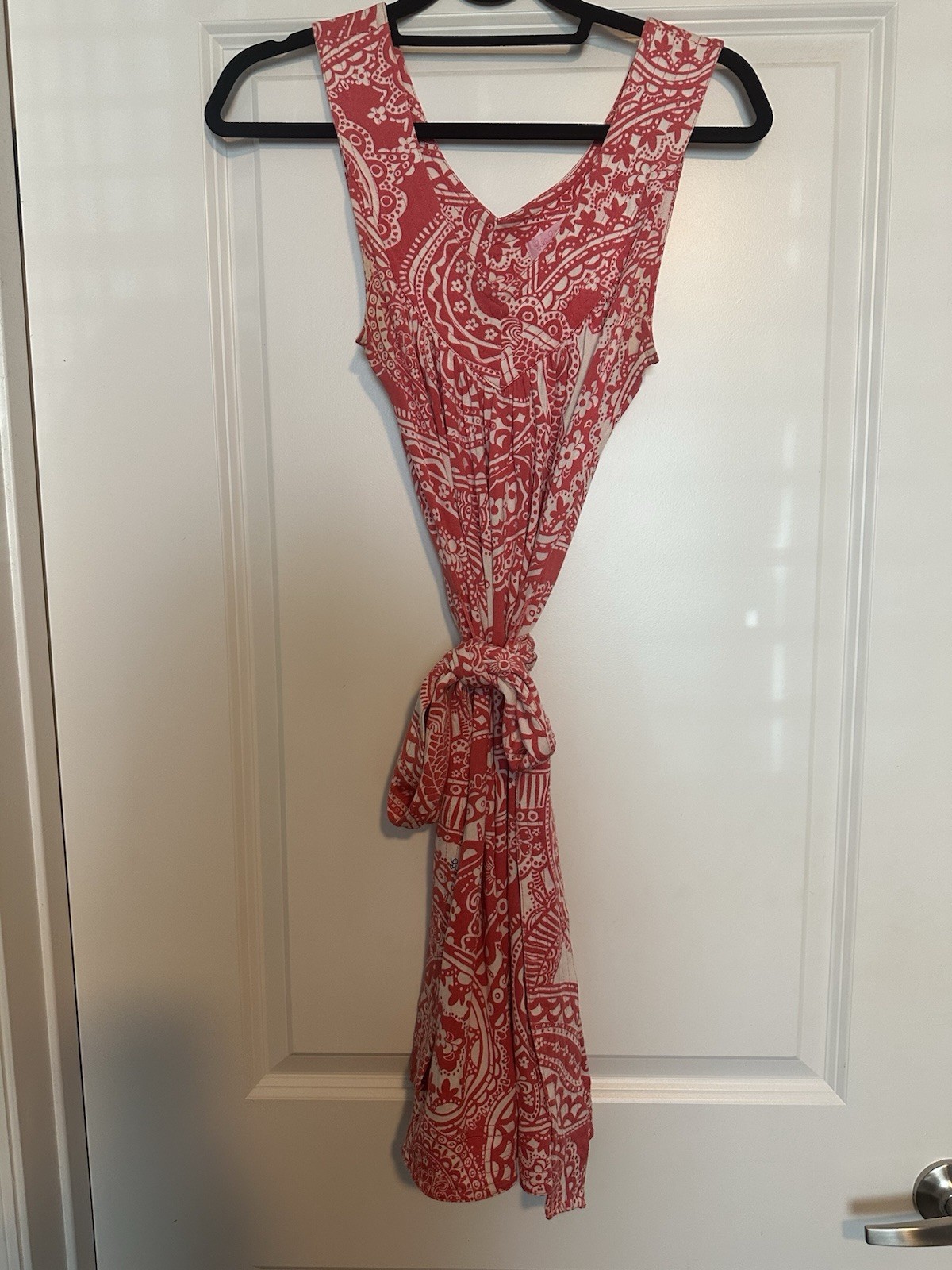 Lilly Pulitzer red/coral and white sleeveless sheath dress Size XS