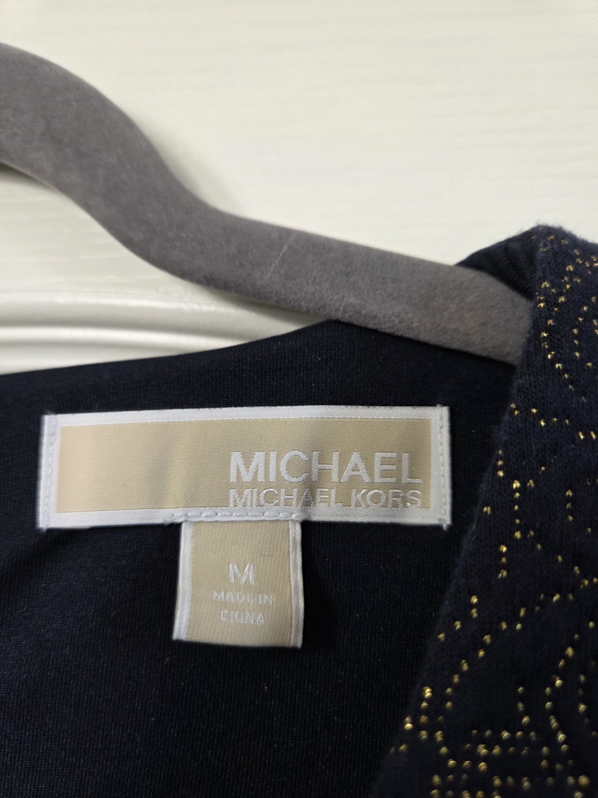 Michael (Michael Kors) Quilted Glittery Patterned NYE Mini Dress, Size Medium