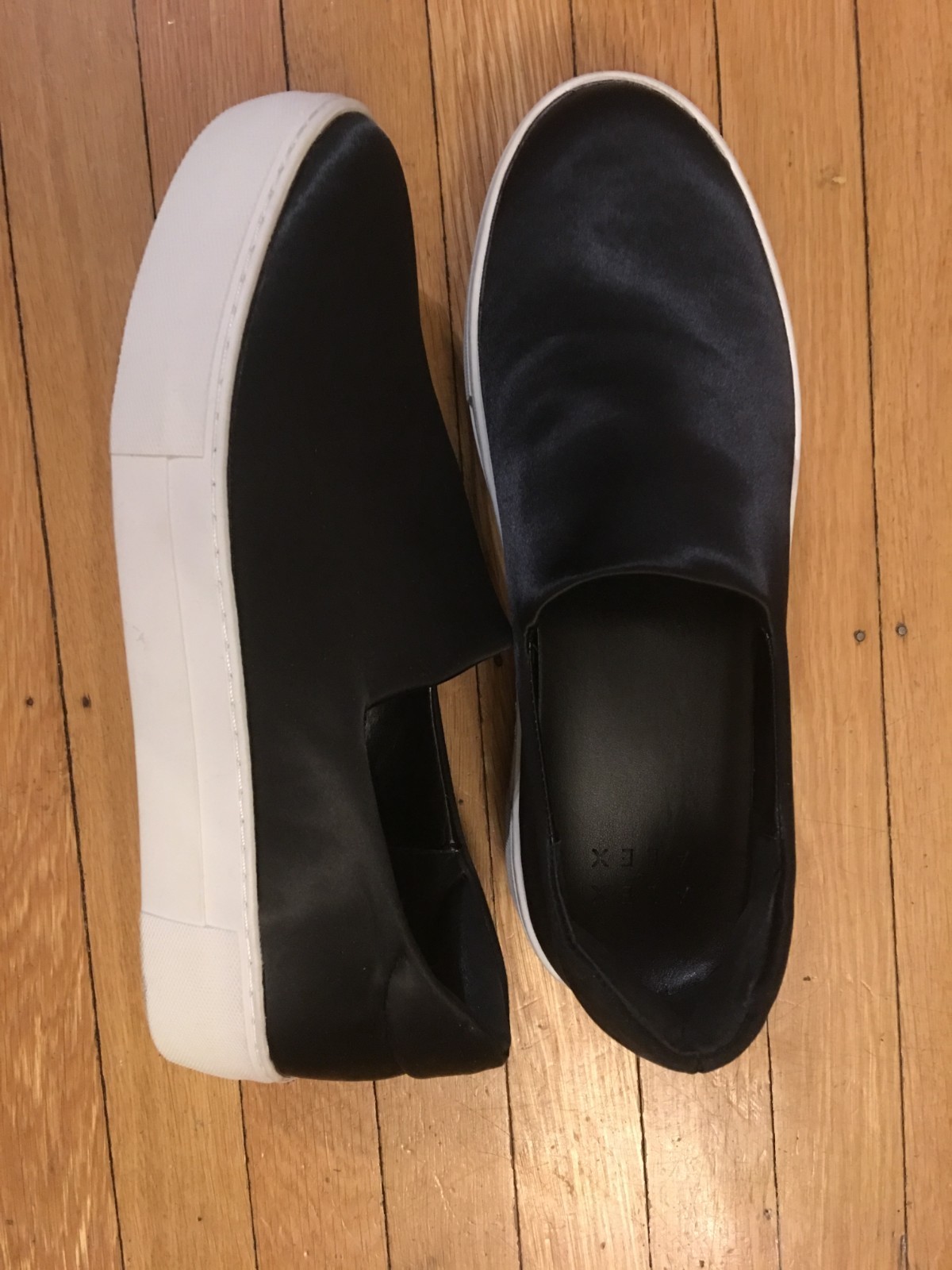 Alex and Alex Women’s Black Satin Platform Sneakers Size 8.5 BRAND NEW
